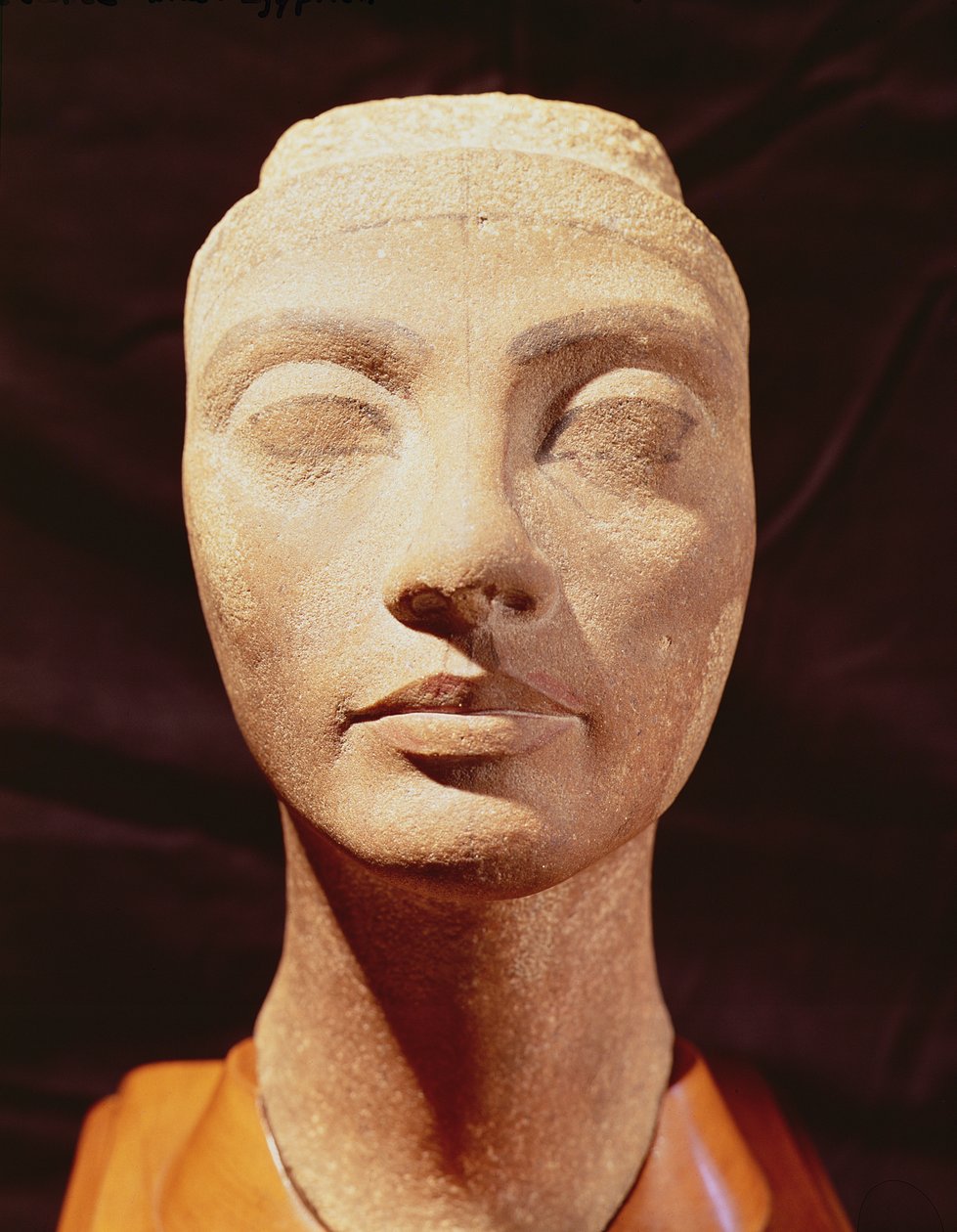 A royal head, possibly of Nefertiti, from Memphis by Egyptian 18th Dynasty