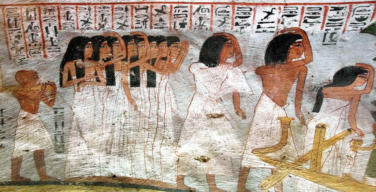 Egyptian Antiquity: Procession of Weeping by Egyptian 18th Dynasty