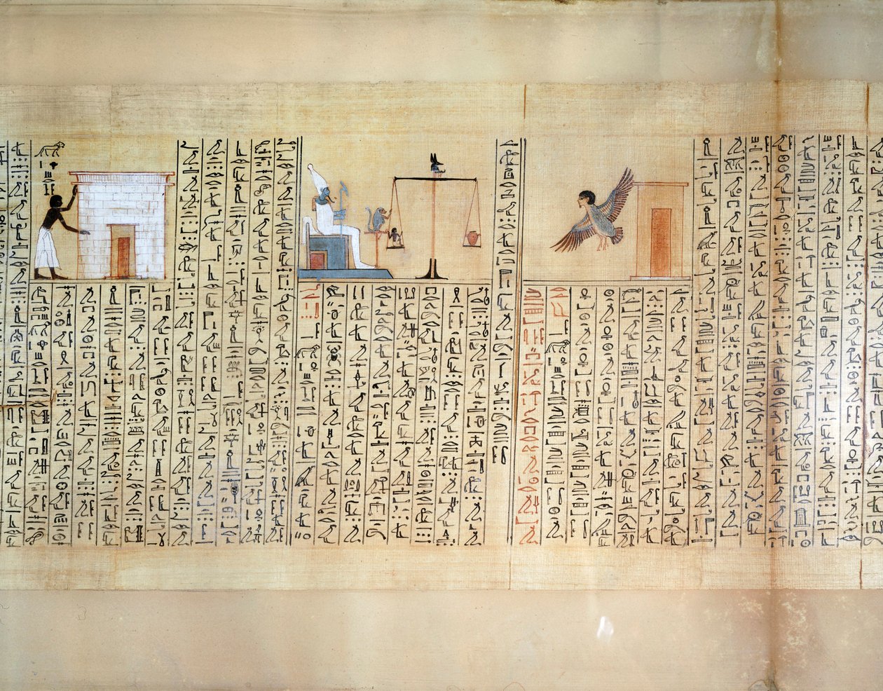 Papyrus Depicting the Weighing of the Heart, from Book of the Dead of Maiherperi by Egyptian 18th Dynasty