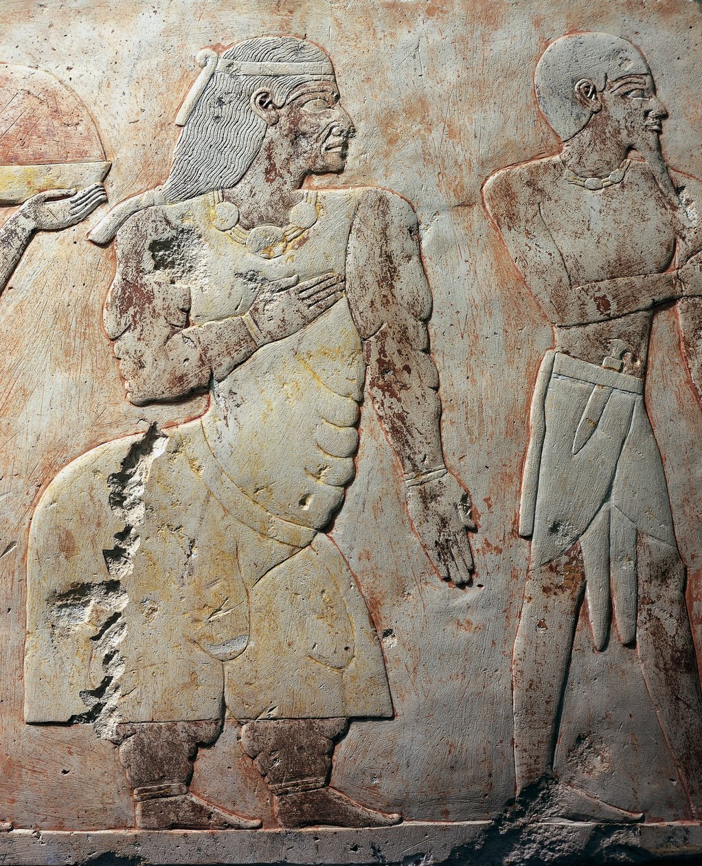 Queen of Punt, (detail), mortuary temple of Hatshepsut, Deir el-Bahari, necropolis of Thebes (Unesco World Heritage List) by Egyptian 18th Dynasty