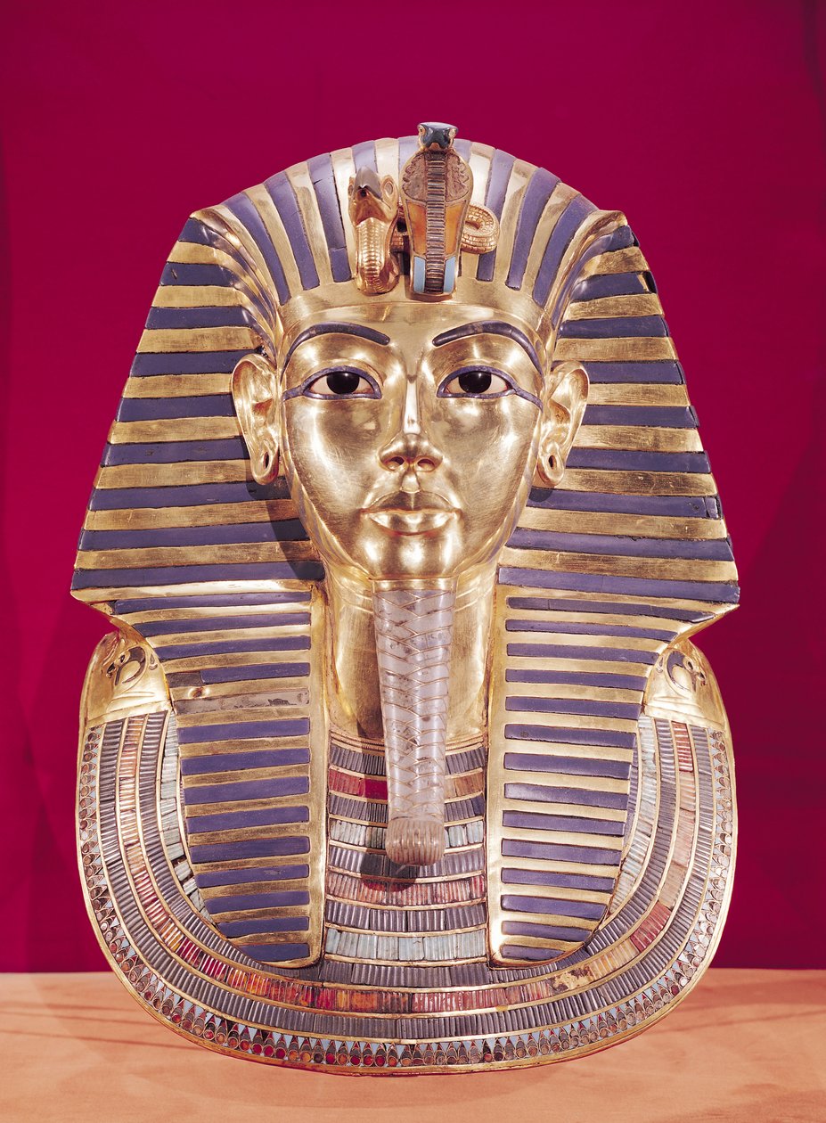 The funerary mask of Tutankhamun (c.1370-1352 BC), c.1336-1327 BC, New ...