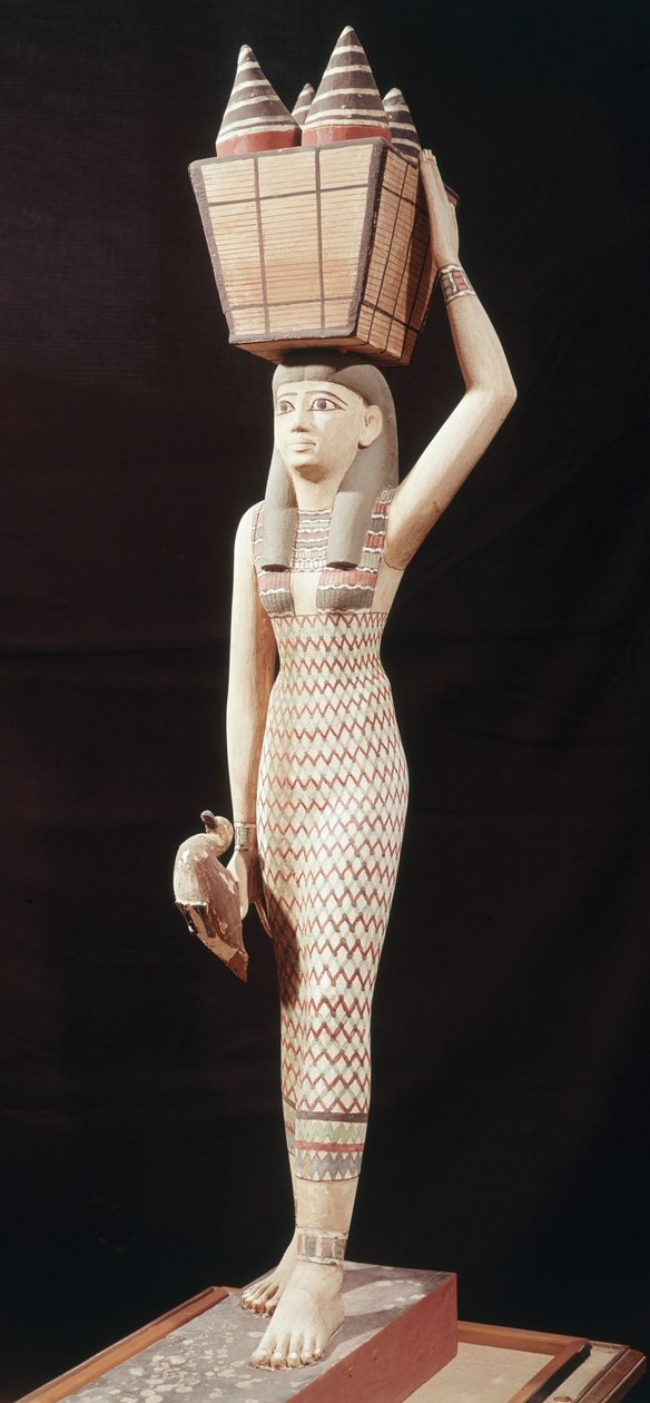 Woman carrying offerings by Egyptian 18th Dynasty