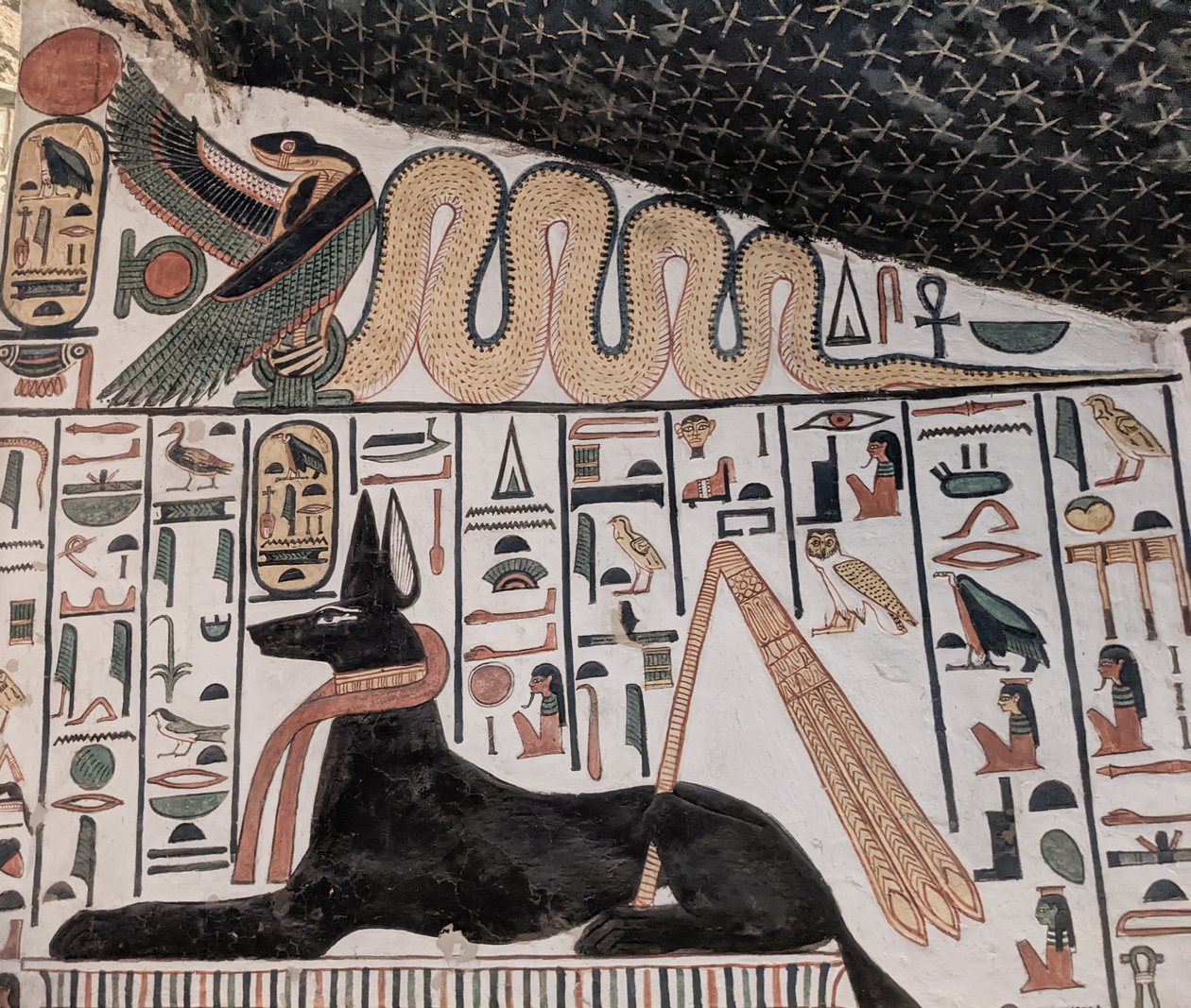 Anubis and Cobra by Egyptian 19th Dynasty