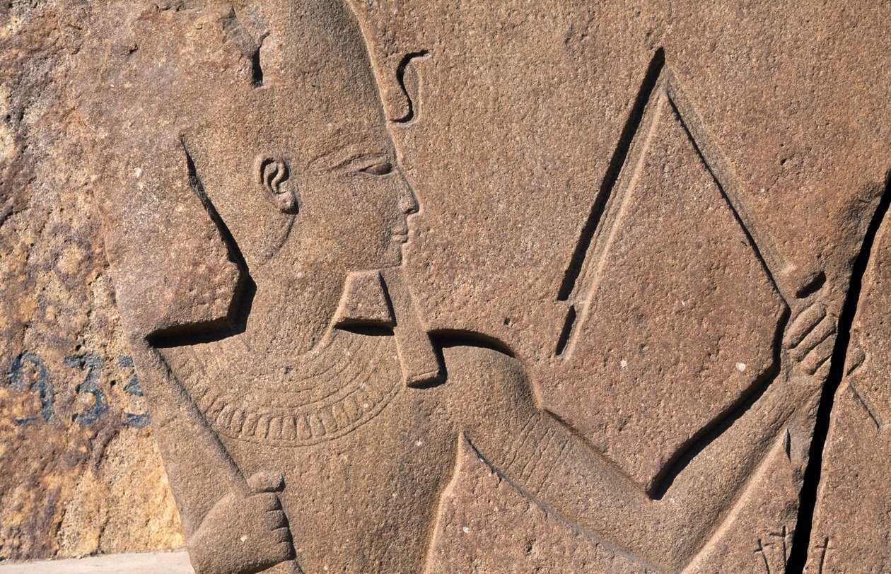 Block with reliefs and inscriptions of Rameses II by Egyptian 19th Dynasty