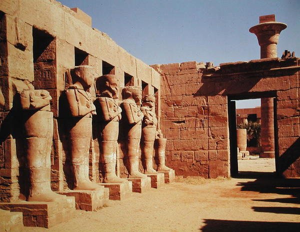 Osiride Pillars in the Temple of Ramesses III by Egyptian 20th Dynasty