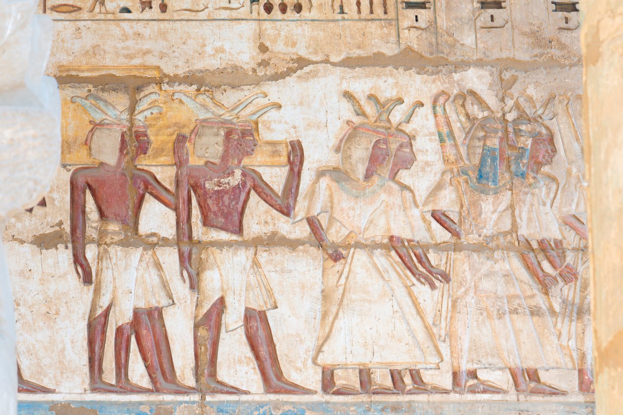 Painted Relief Image on the Vault by Egyptian 20th Dynasty