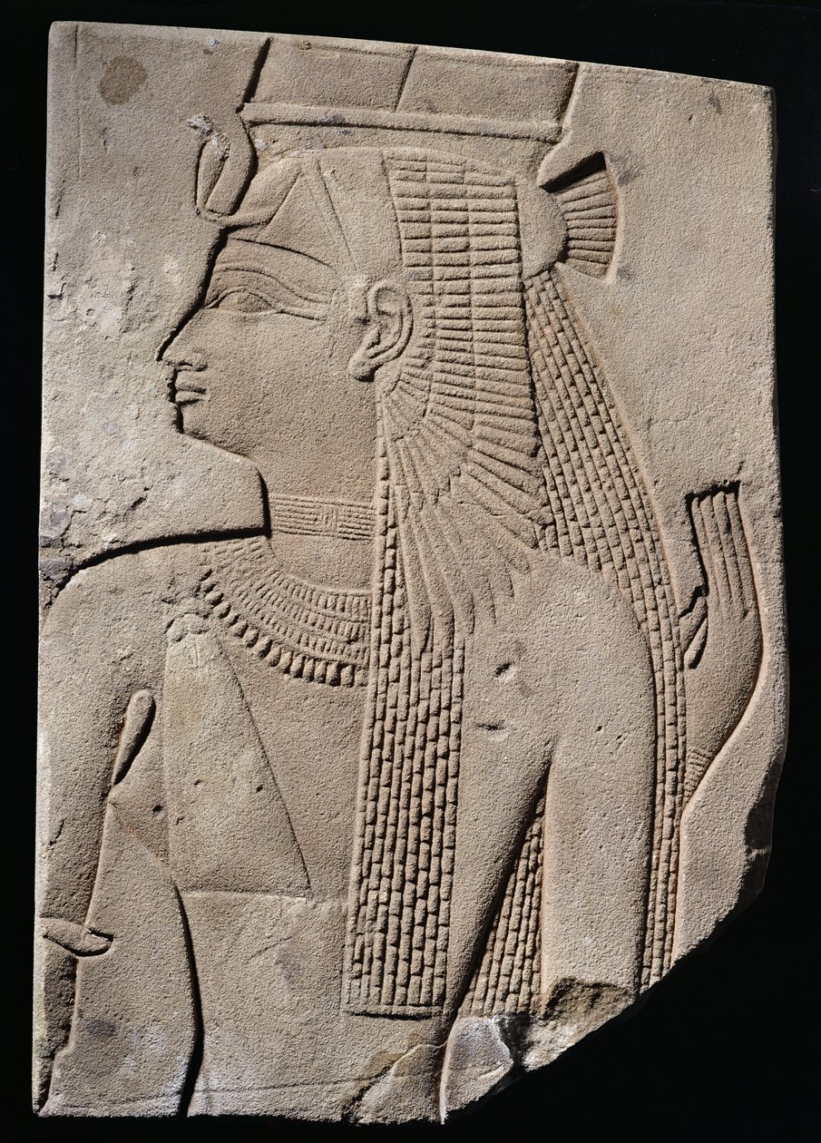Relief of a Divine Consort, Late Period, c.780-656 BC by Egyptian 25th Dynasty