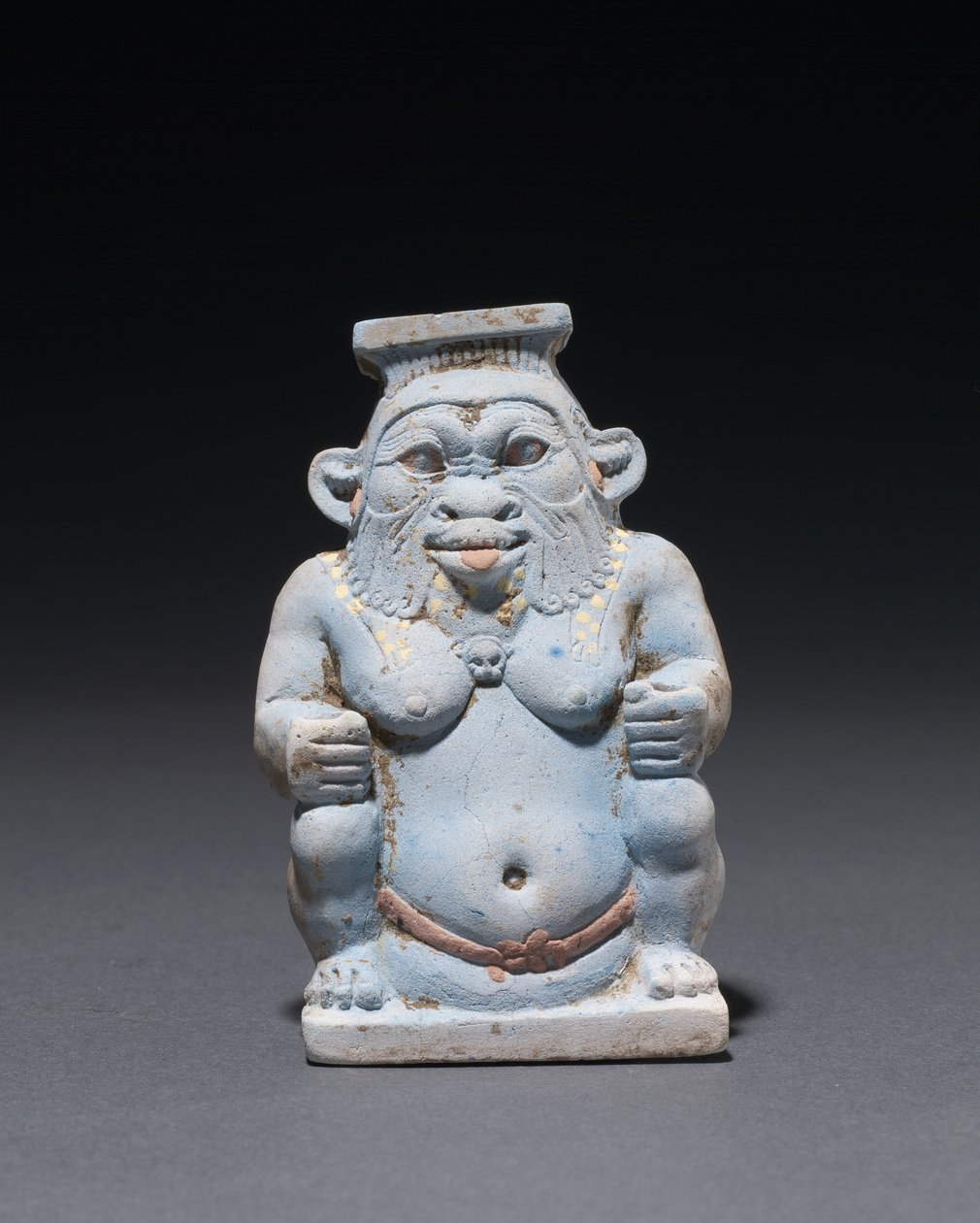 Cosmetic Jar in the Form of the God Bes by Egyptian 26th Dynasty