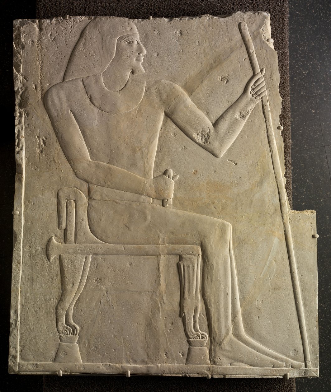 Relief of Nyankhnesut Seated, from Saqqara, c.2311-2281 BC by Egyptian 6th Dynasty