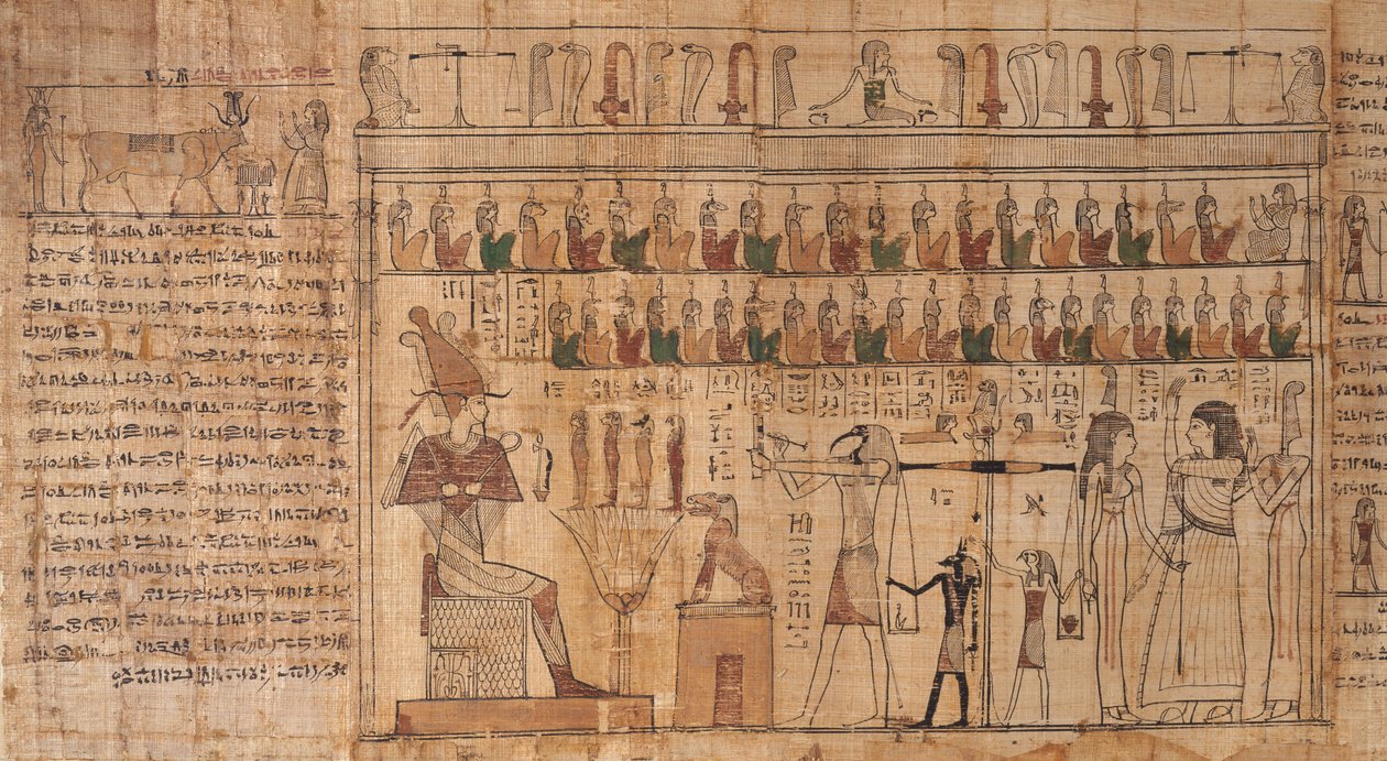 Tsekhons Book of the Dead, Detail, The Weighing of Souls (Psychostasis) by Egyptian Egyptian