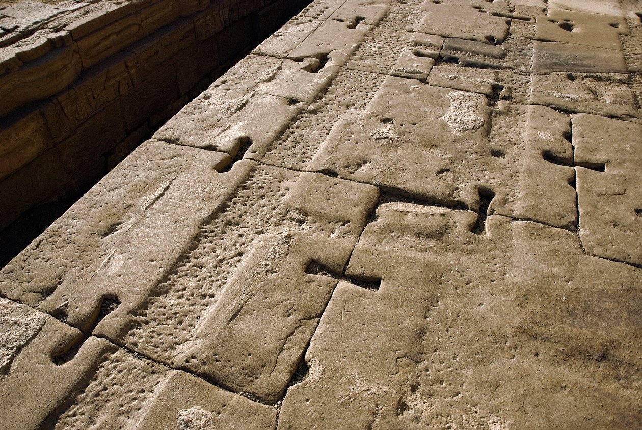 Detail of the roof, Temple of Hathor by Egyptian Ptolemaic Period