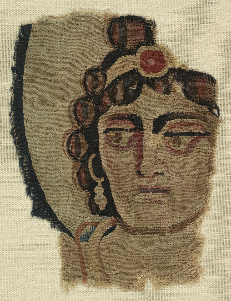 Fragment of a Womans Head, Coptic by Egyptian School