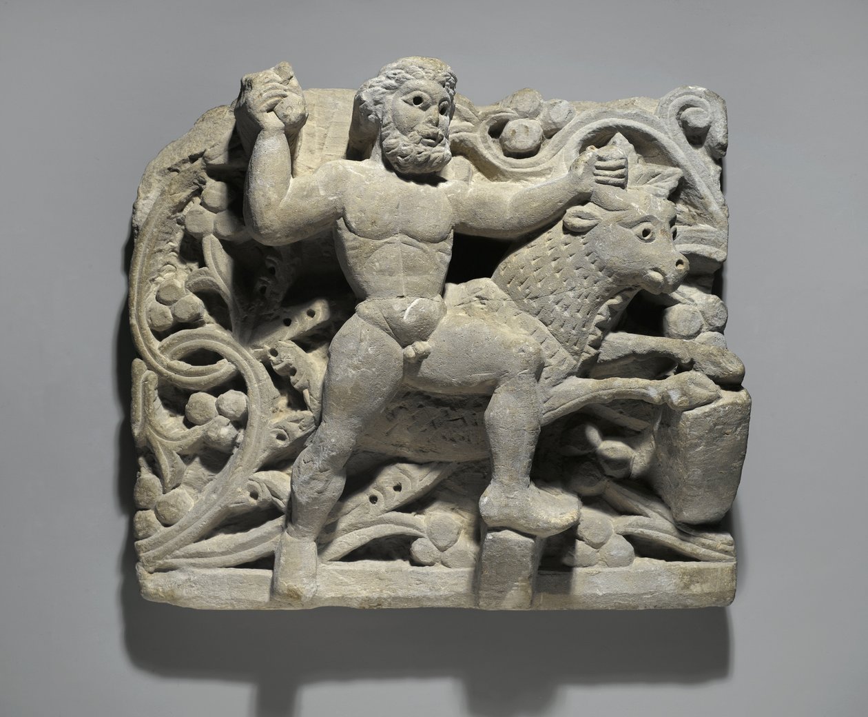 Heracles Smithing Acheloos in the Form of a Bull, from Oxyrhynchus by Egyptian School