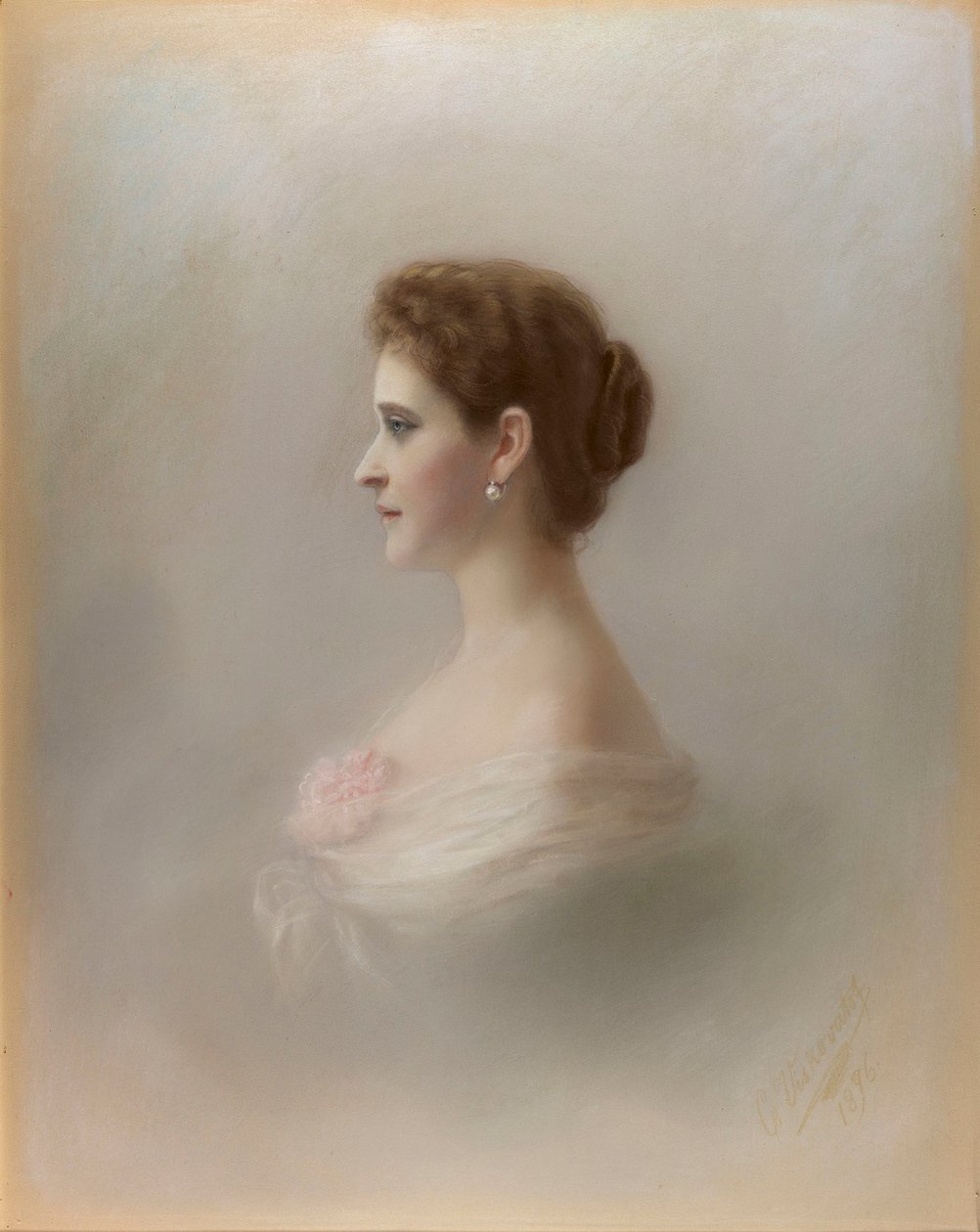 Portrait of Grand Duchess Elizaveta Fyodorovna, Princess Elizabeth of Hesse and by Rhine by Ekaterina Ieronimovna Viskovatova