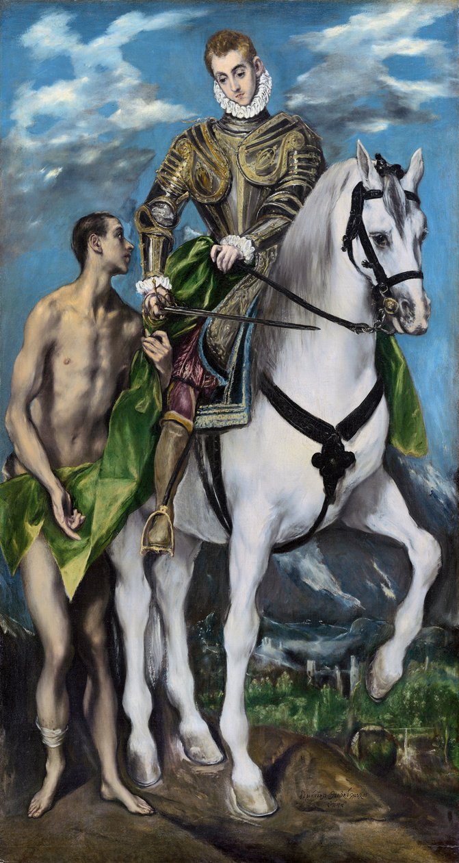 St. Martin and the Beggar, 1597-99 by El Greco