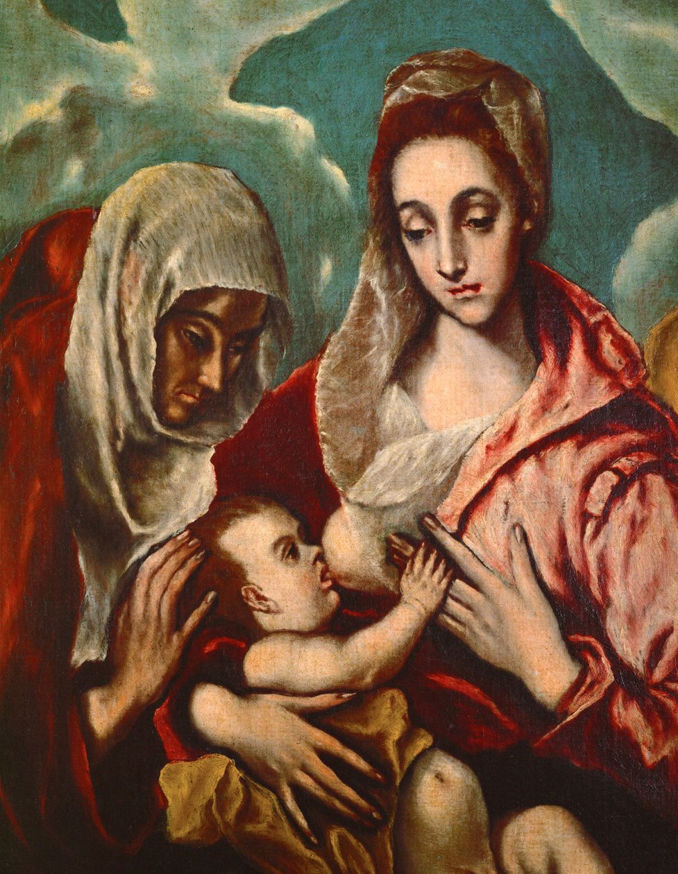 The Virgin and Child, Saint Anne by El (1541-1614) Greco