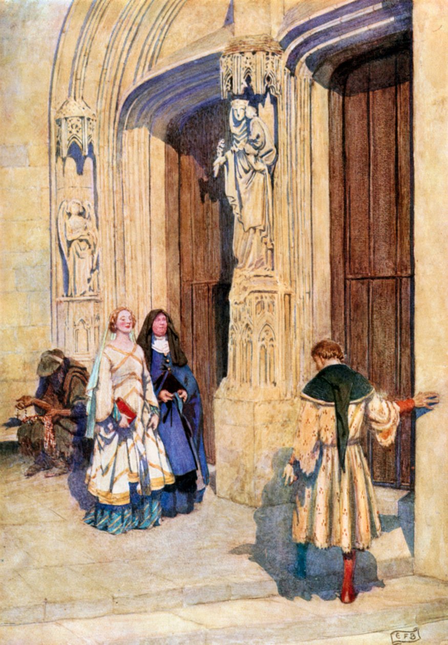 Petrarch and Laura at Avignon, Leigh Hunt by Eleanor Fortescue-Brickdale