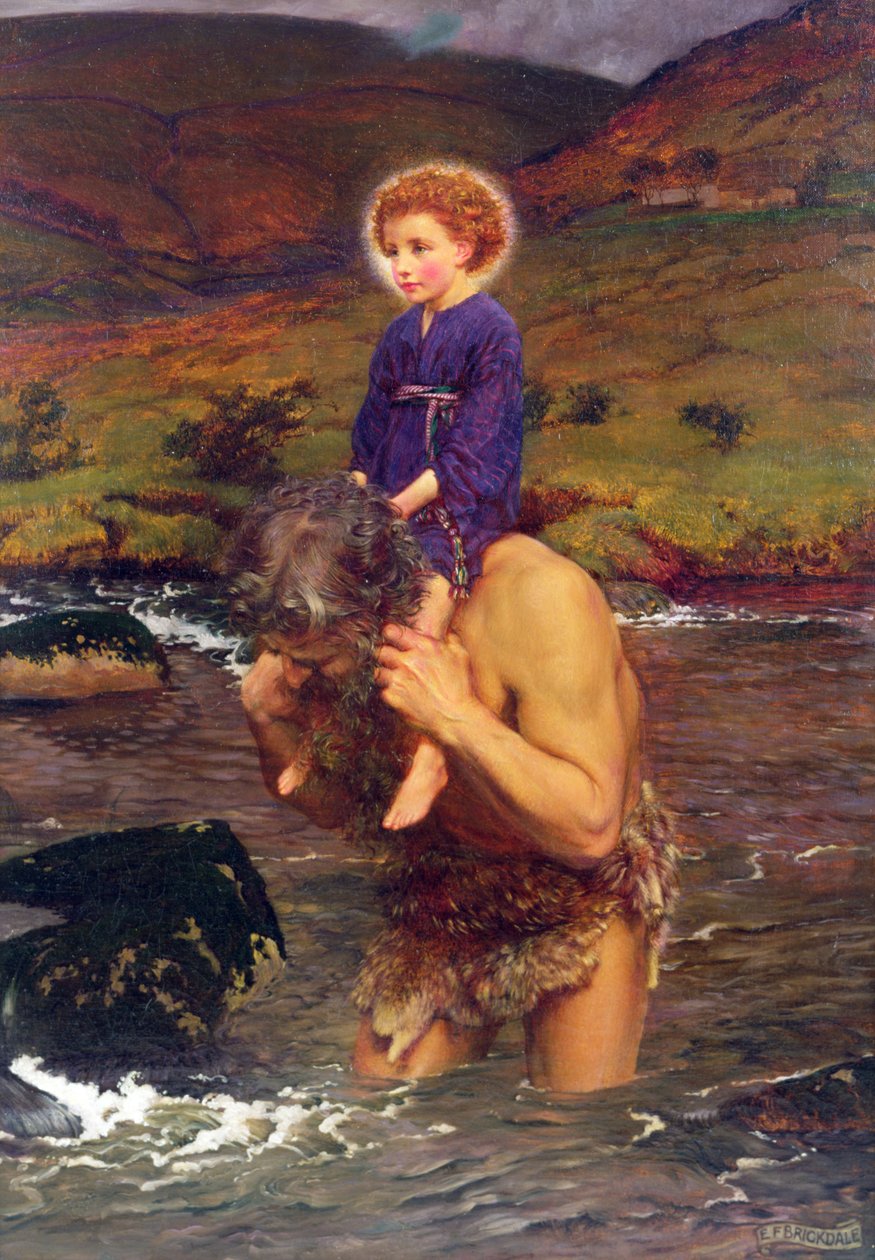 St. Christopher Carrying the Christ Child by Eleanor Fortescue Brickdale
