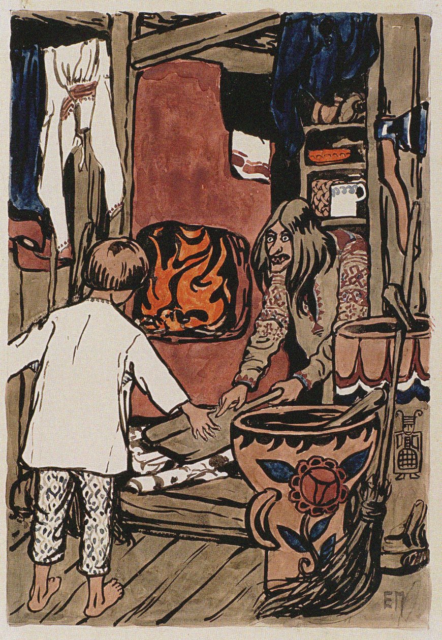 Illustration to The Tale Synko-Philipko by Elena Dmitryevna Polenova