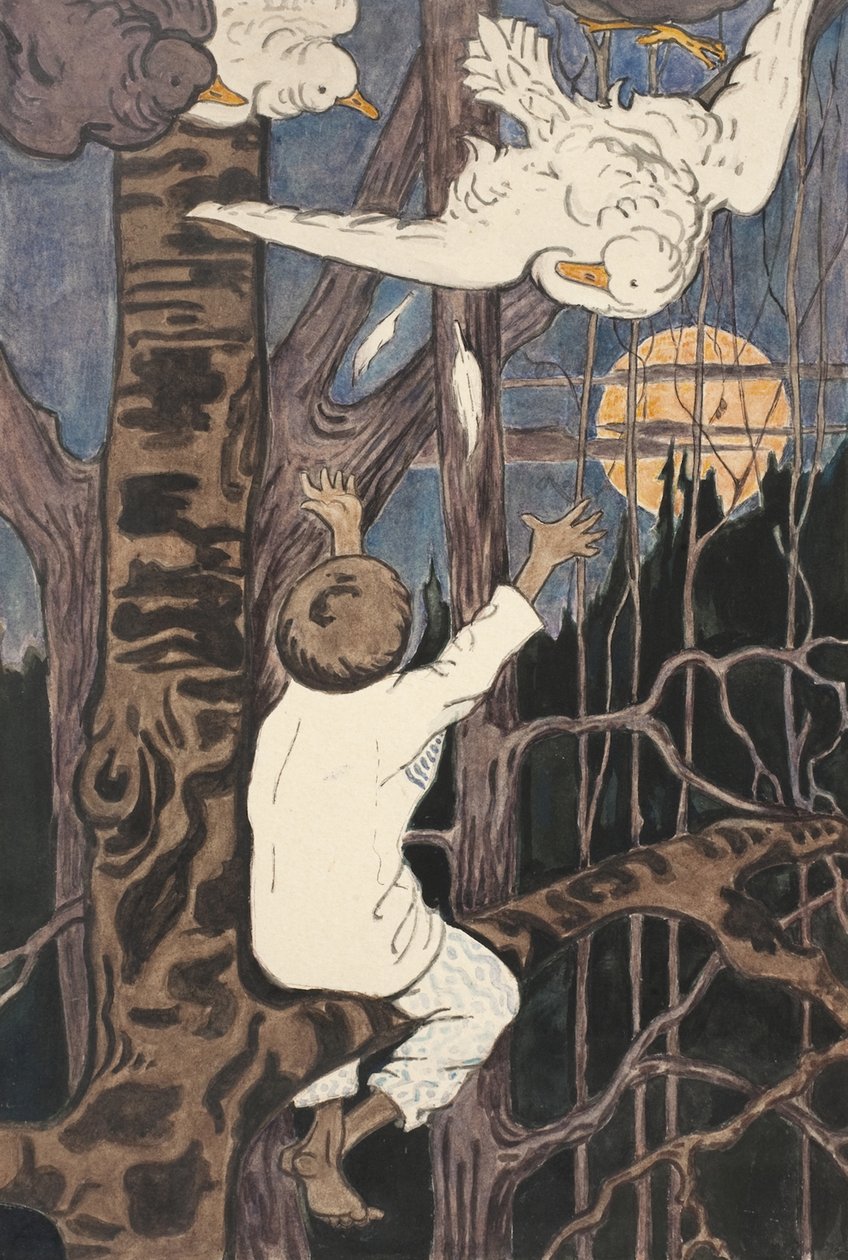Illustration to The Tale Synko-Philipko by Elena Dmitryevna Polenova