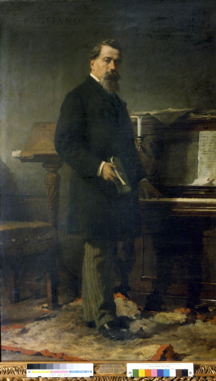 Amilcare Ponchielli (1834 - 1886). Italian composer. by Eleuterio Pagliano