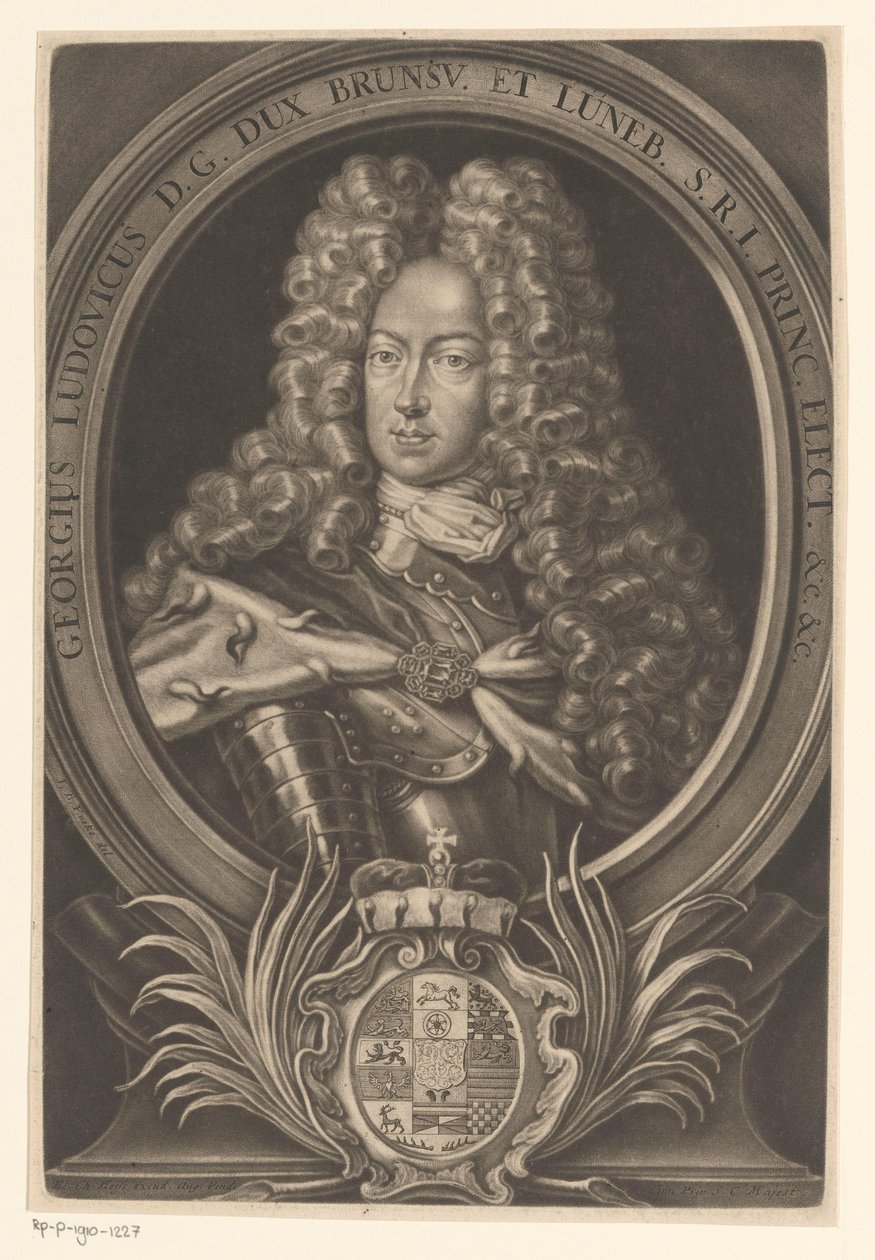 Portrait of George Ludwig, King of Great Britain and Ireland by Elias Christopf Heiss