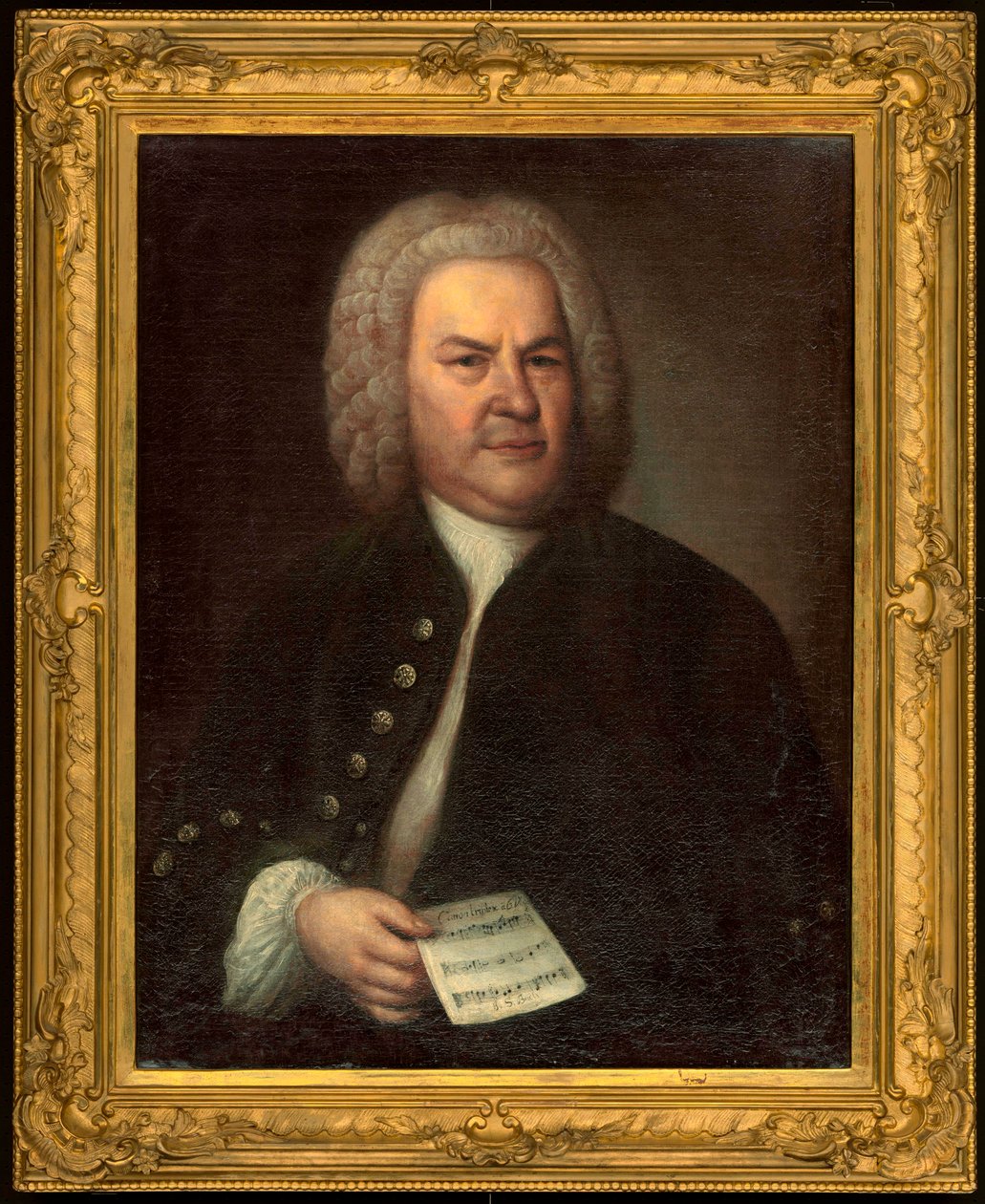 Portrait of Johann Sebastian Bach by Elias Gottleib Haussmann