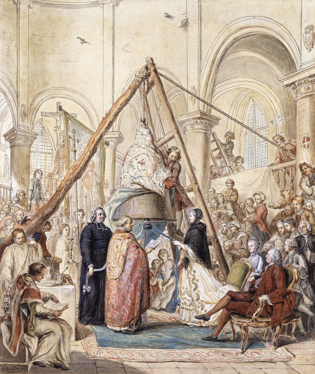The Blessing of the Bell of the Village Church at Ormesson by the Marquisse d