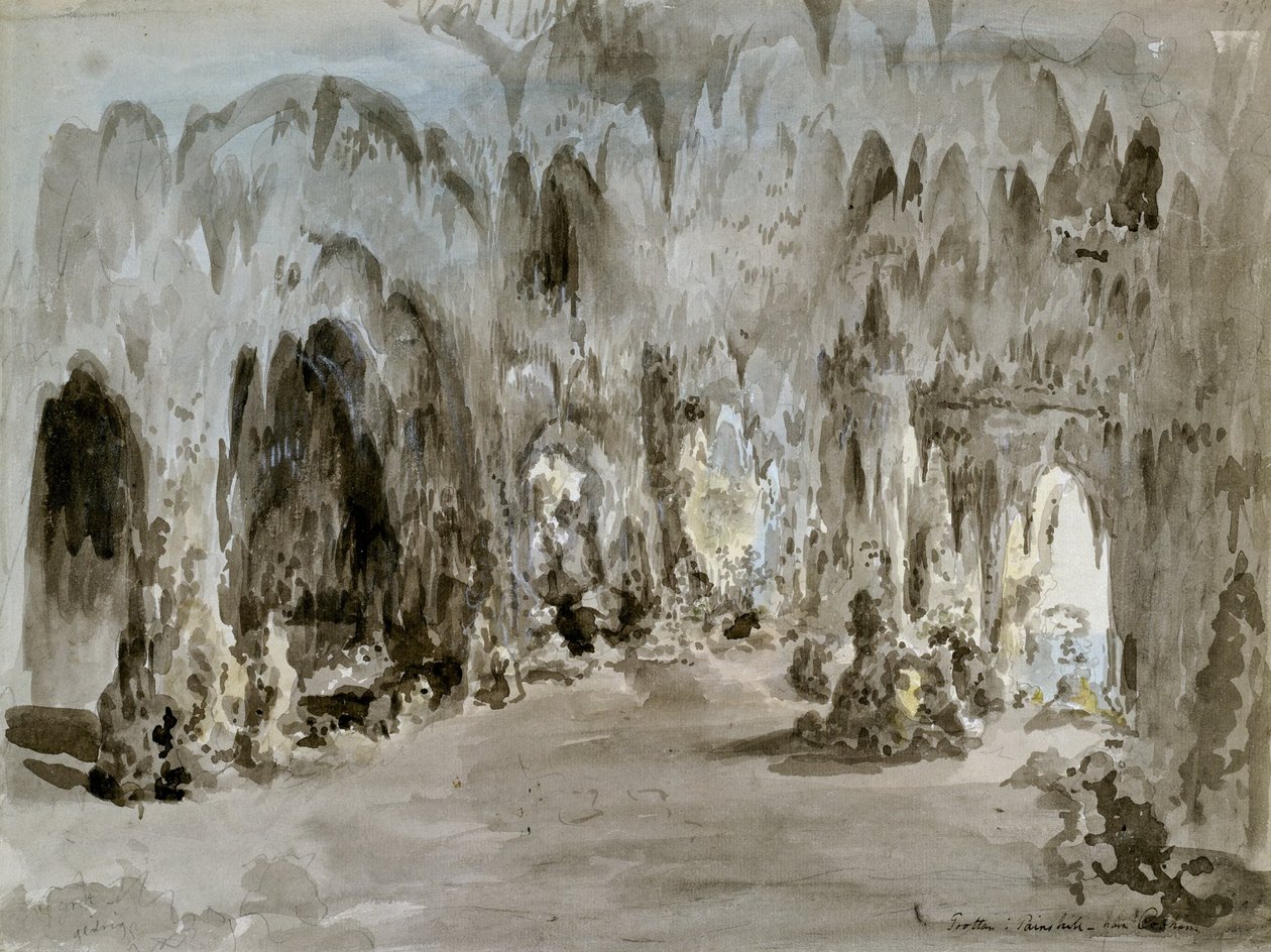 The Grotto at Painshill by Elias Martin