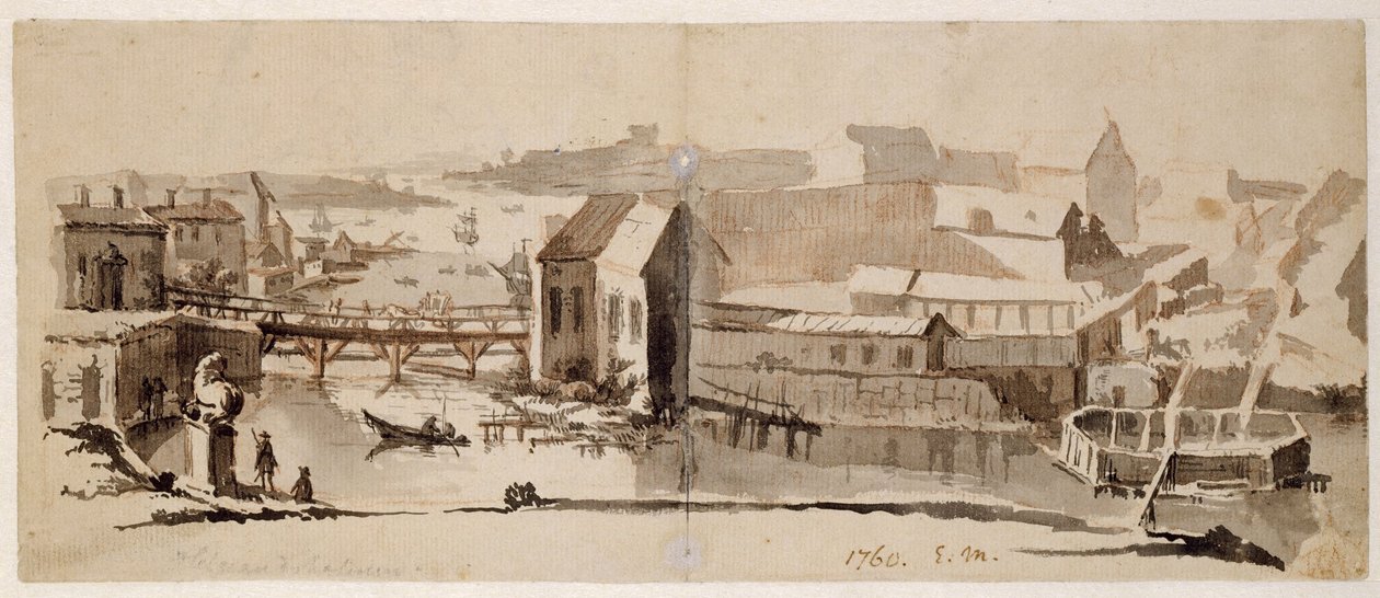 View over Helgeandsholmen by Elias Martin