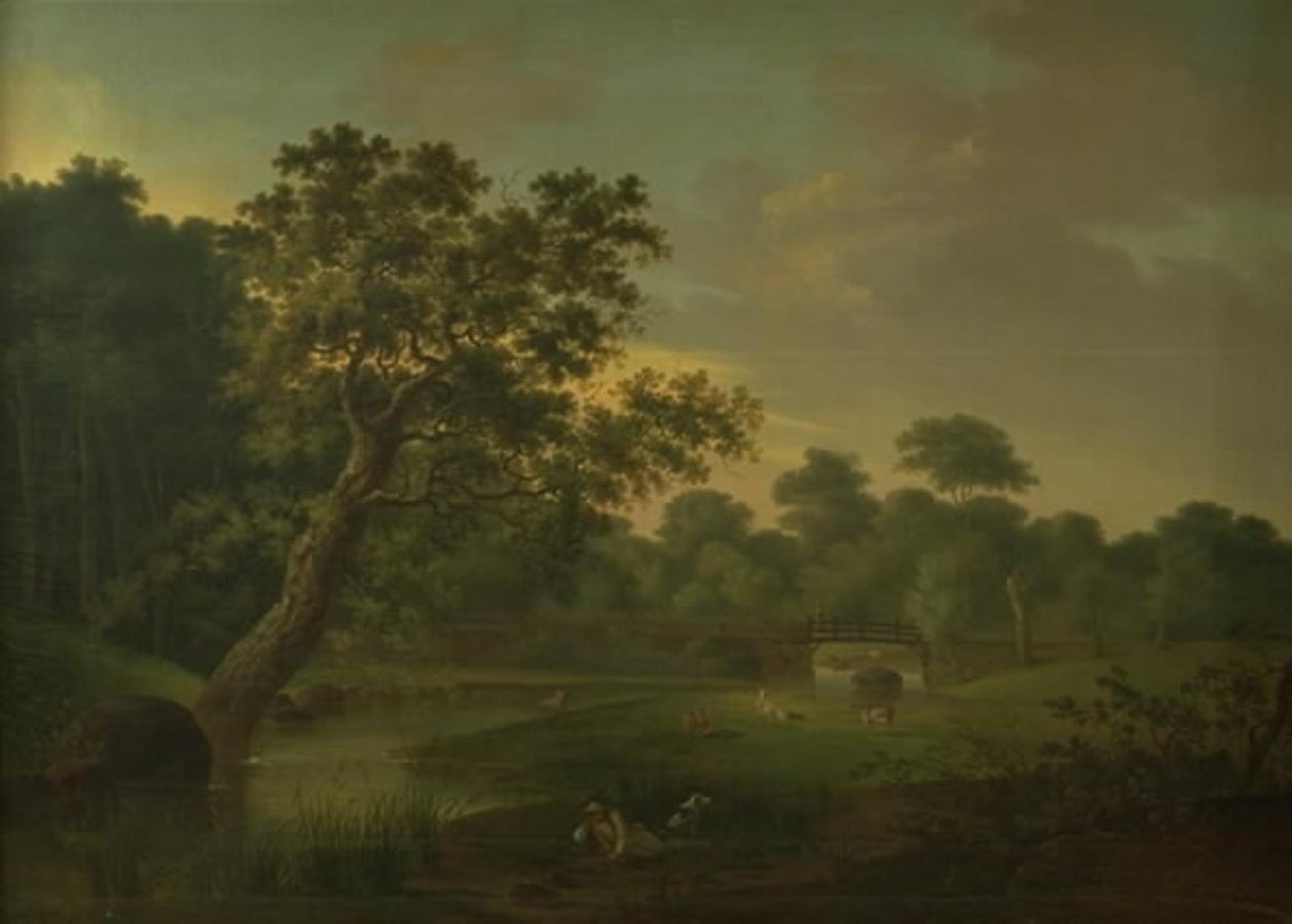 A Bridge over a Stream at Skodsborgvej by Elias Meyer