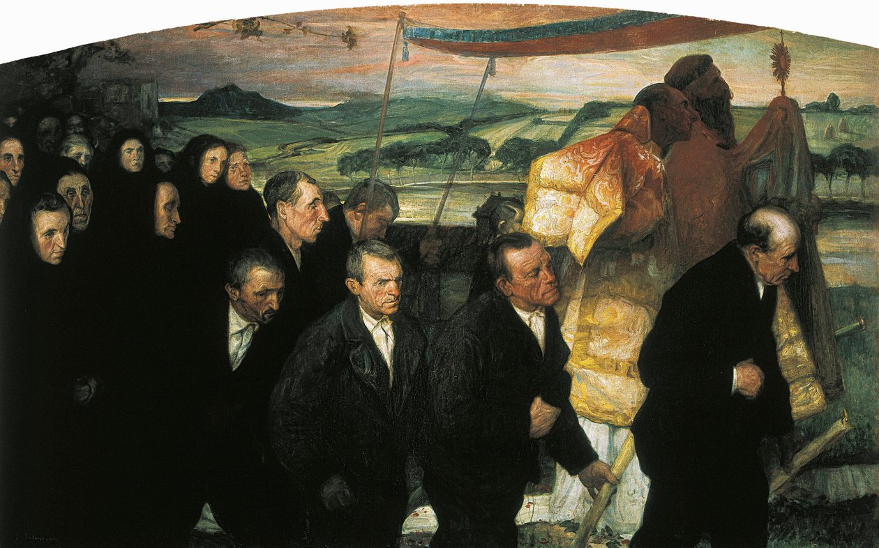 The Procession of the Corpus in Lezo by Elias Salaverria Inchaurrandieta