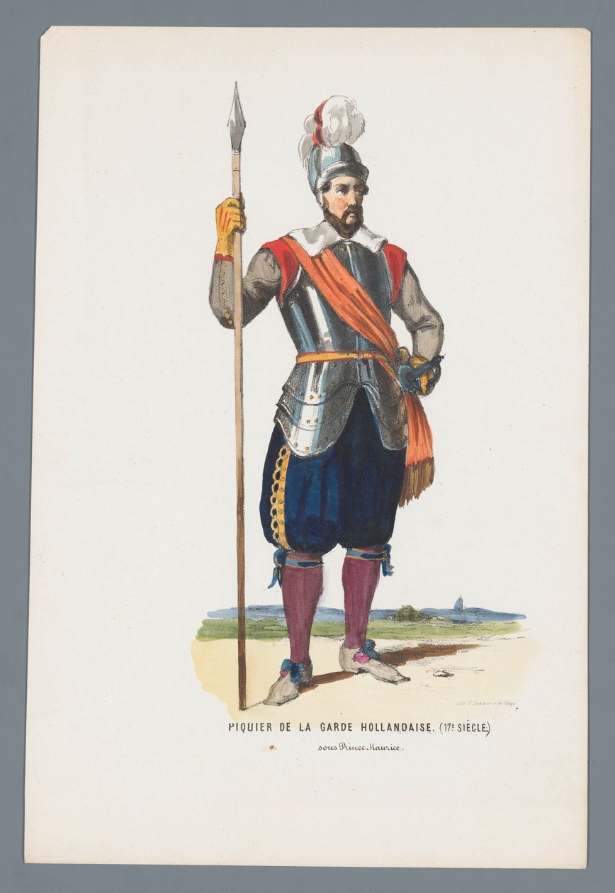 Pikeman of the Dutch Guard. (17th Century) under Prince Maurice by Elias Spanier