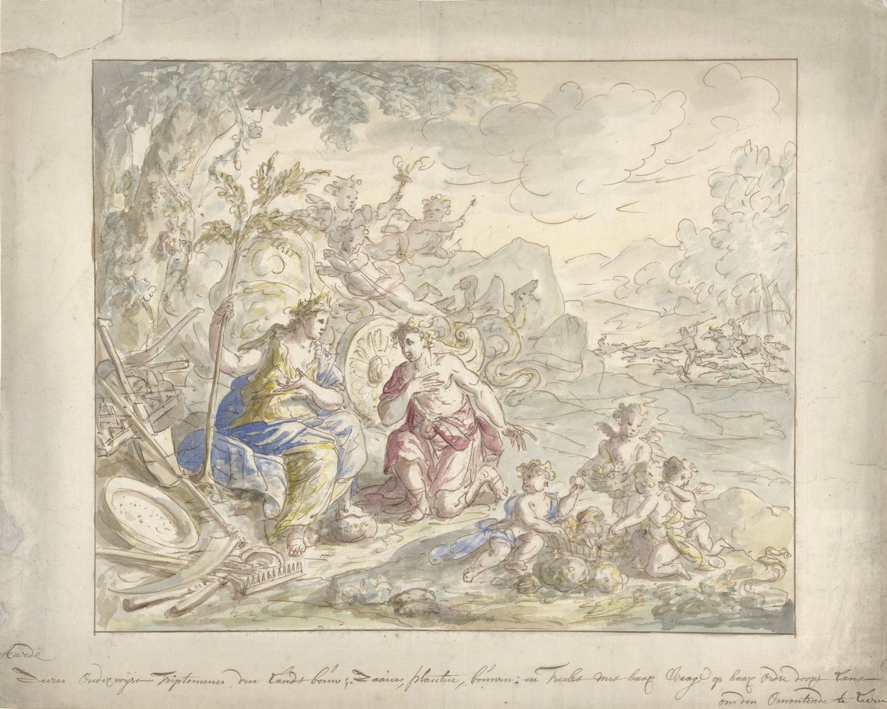 Design for a Room Painting with Allegory of the Earth by Elias van Nijmegen