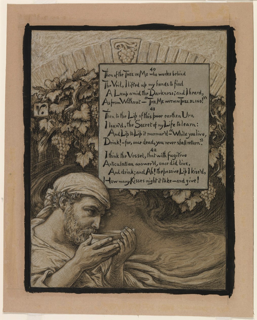 Illustration for Rubáiyát of Omar Khayyám: The Soul of the Cup by Elihu Vedder