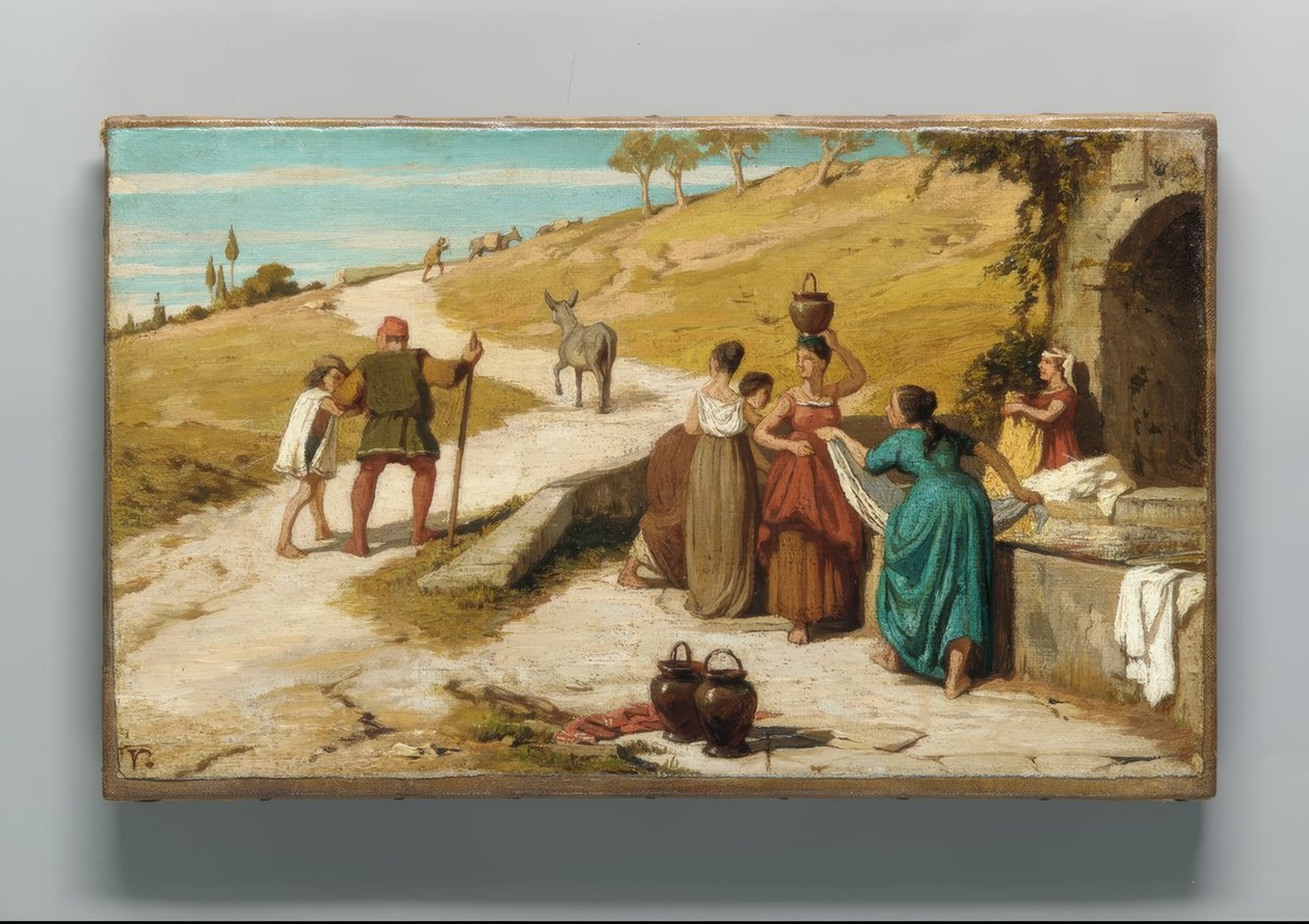The Fable of the Miller, His Son, and the Donkey by Elihu Vedder