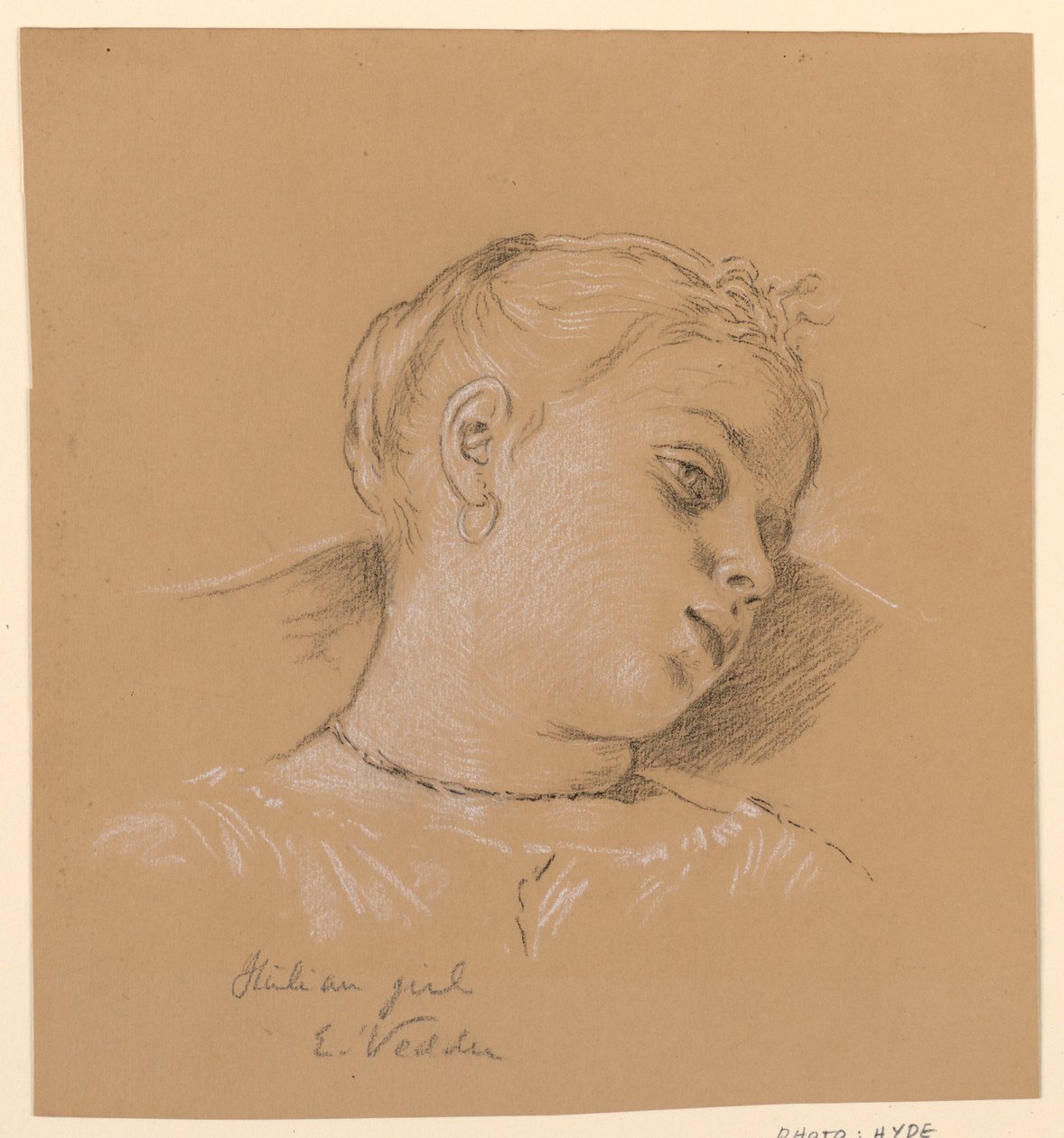 Head of an Italian Girl, ca. 1885 by Elihu Vedder