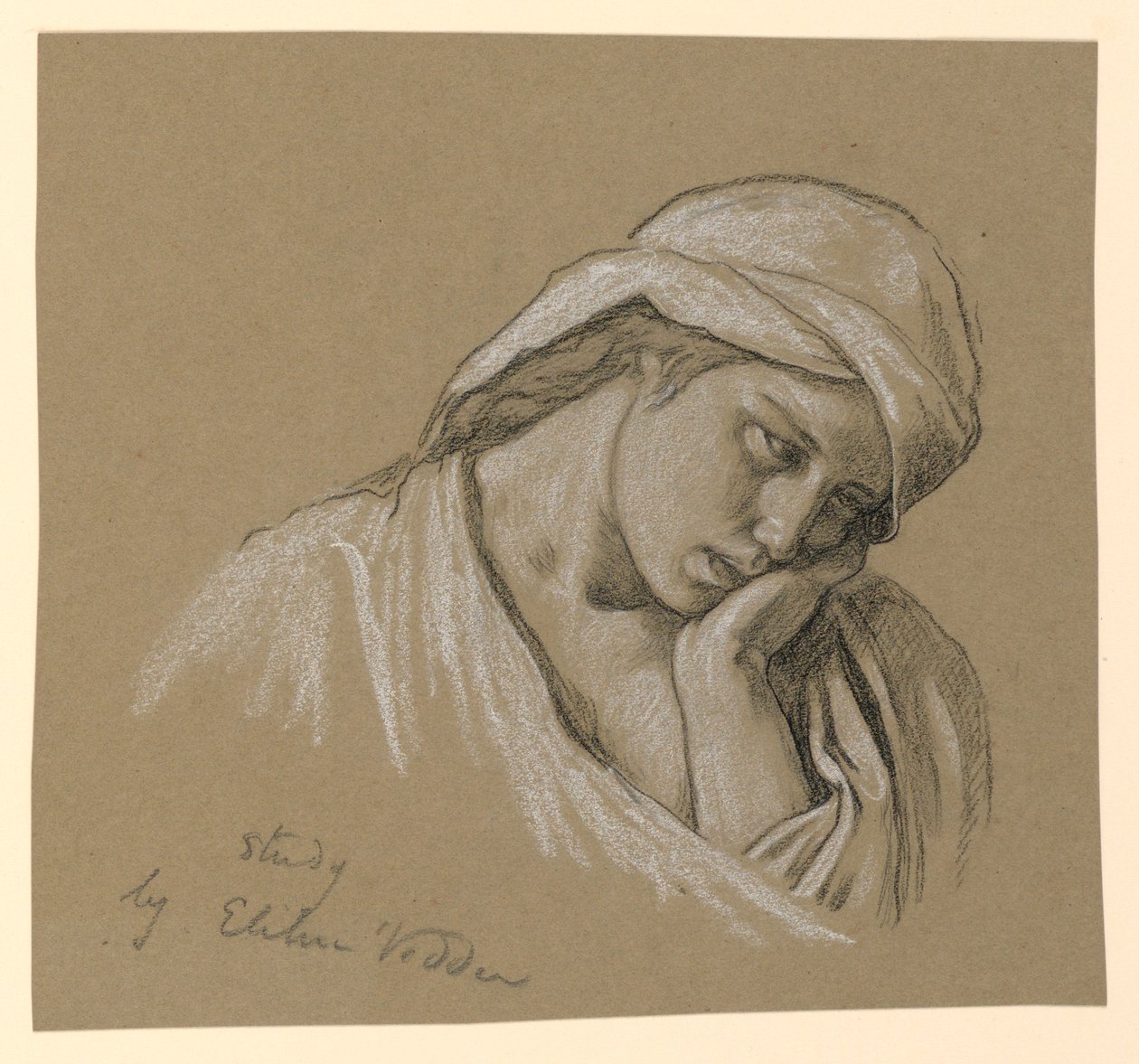 Portrait of a Costumed Figure, ca. 1885 by Elihu Vedder