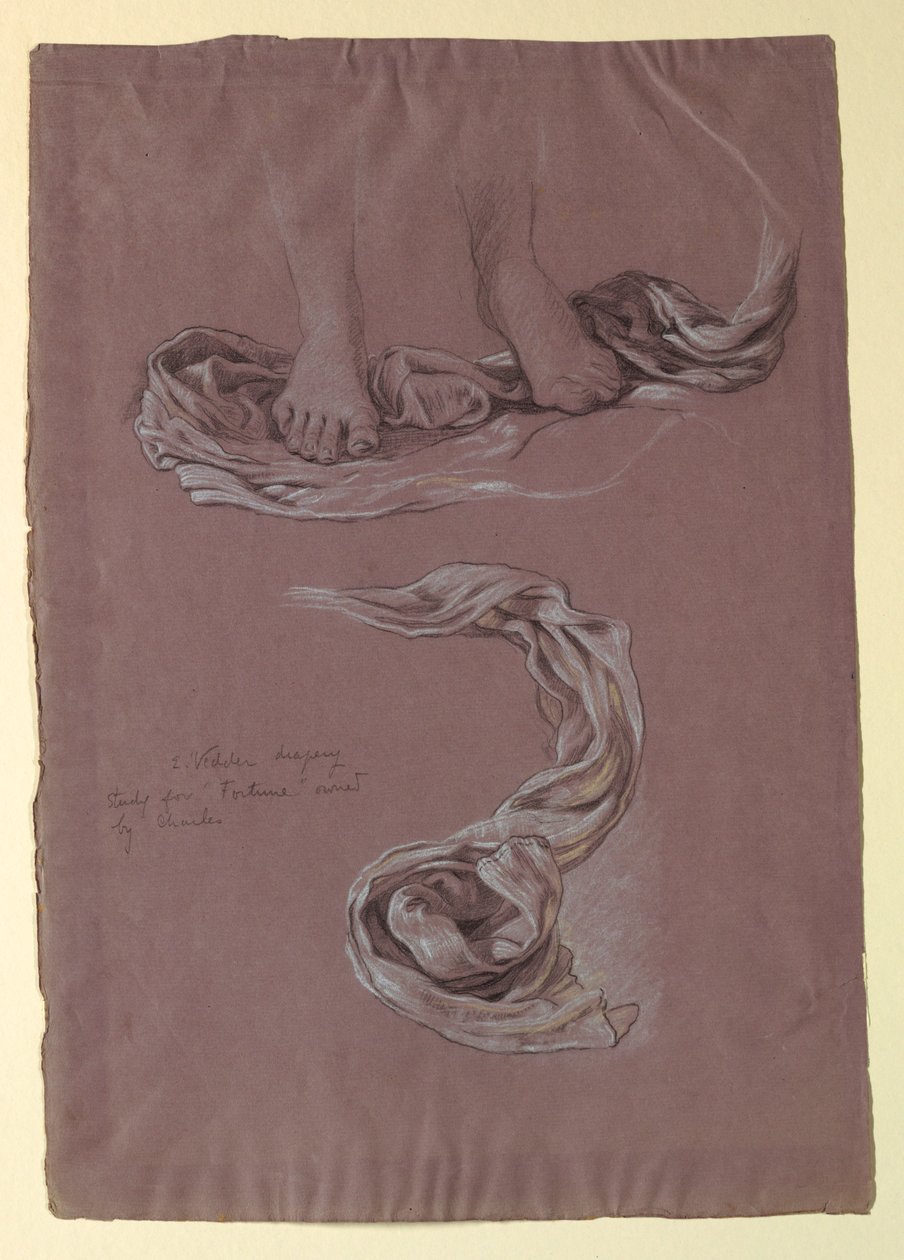 Study of Drapery "Fortune", ca. 1877 by Elihu Vedder