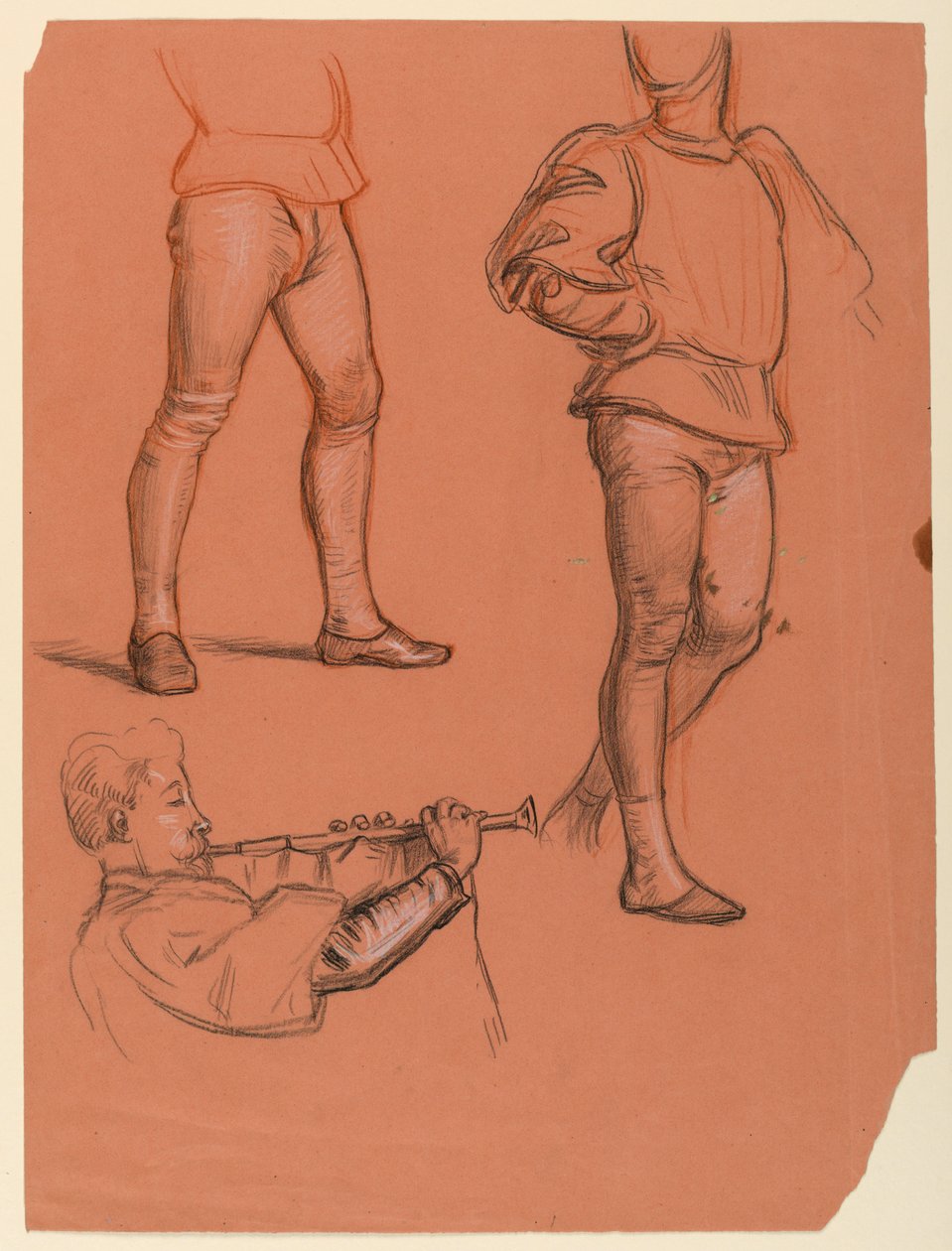 Details of Male Figures, ca. 1885 by Elihu Vedder