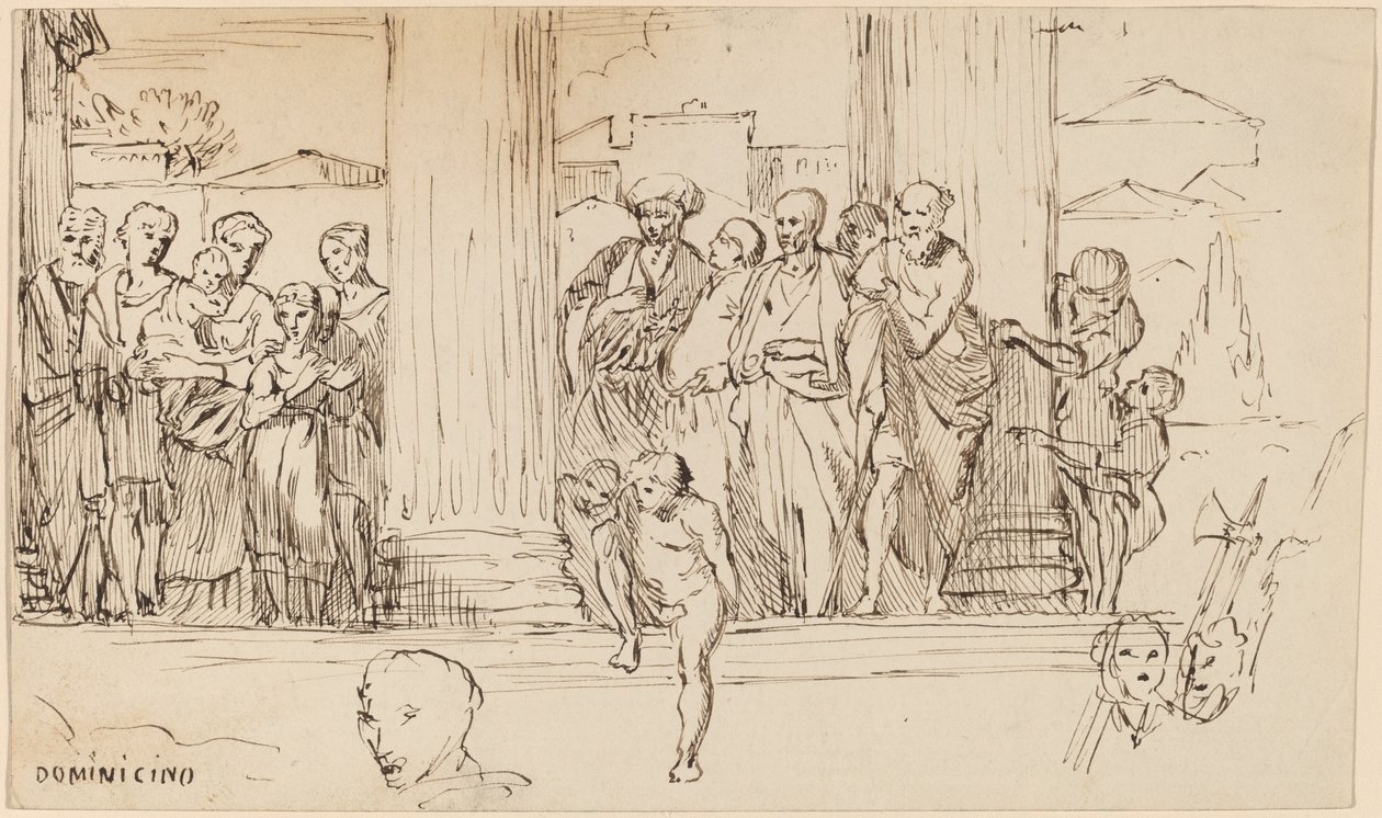 Study after Domenichino by Elihu Vedder