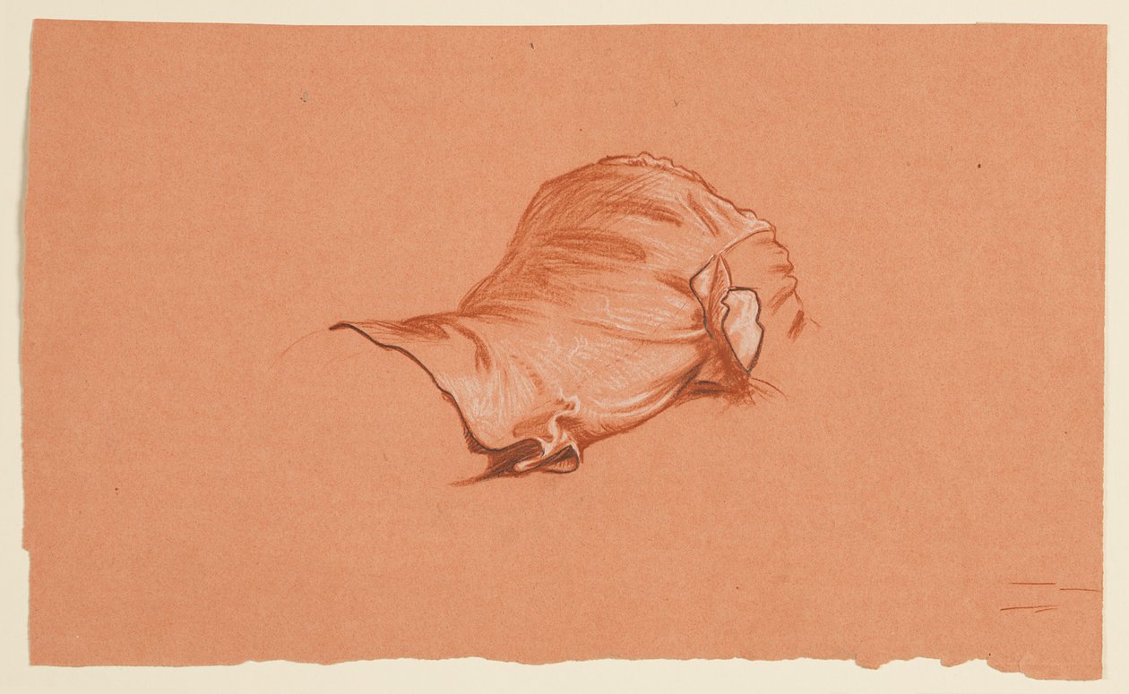 Drapery Study for Costumed Male Torso by Elihu Vedder
