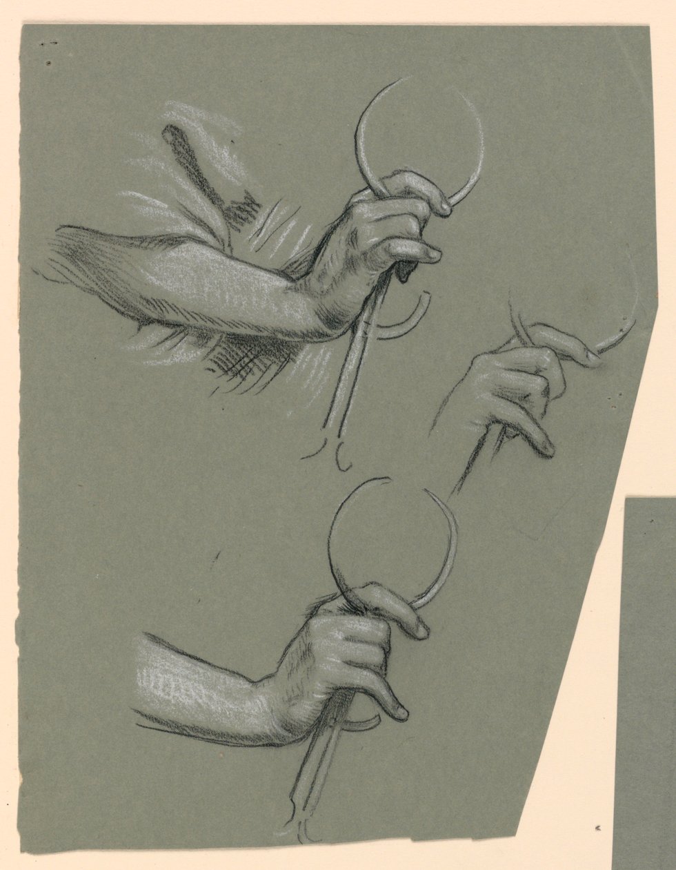 Studies of Hands Holding Calipers by Elihu Vedder