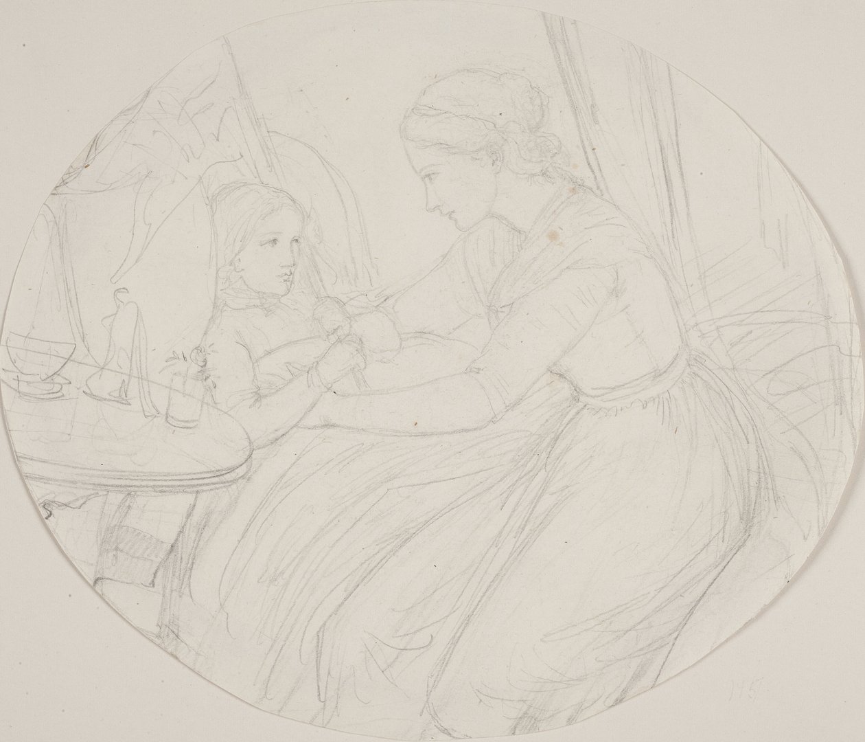 A Young Woman by a Sick Child
