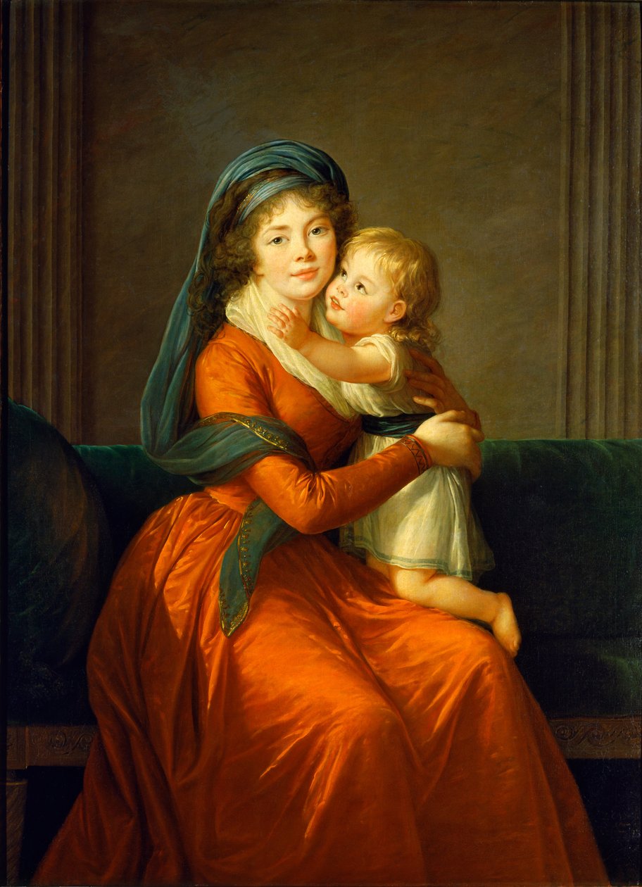 Portrait of Princess Alexandra Golitsyna and Her Son Piotr by Élisabeth Louise Vigée Le Brun