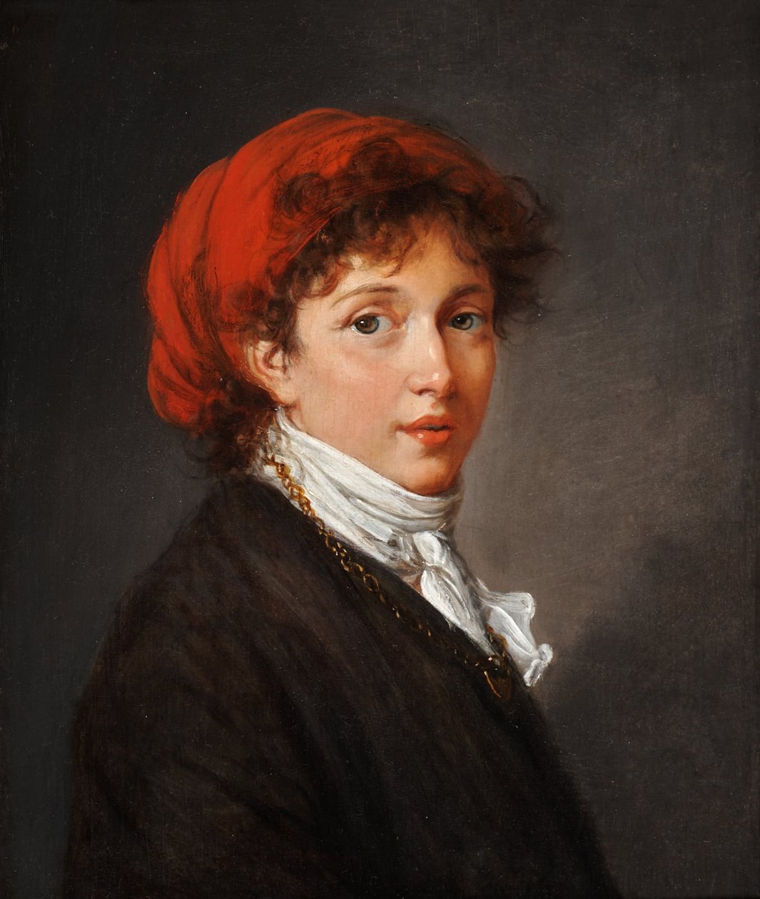 Self Portrait in Studio Costume by Elisabeth Louise Vigee-Lebrun