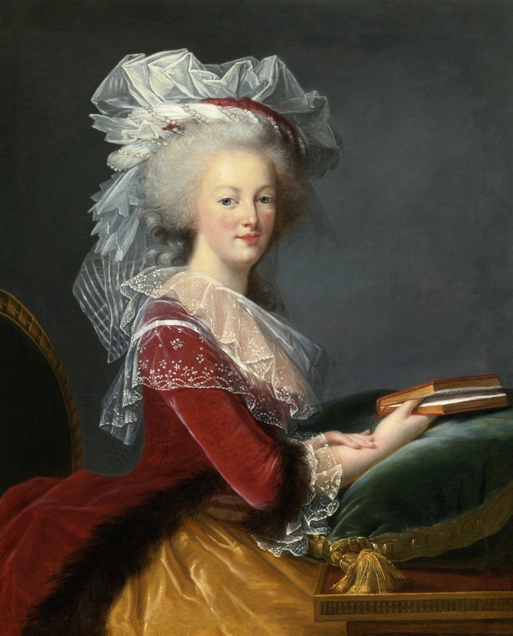 Marie Antoinette with a Book by Elisabeth Louise Vigee Lebrun