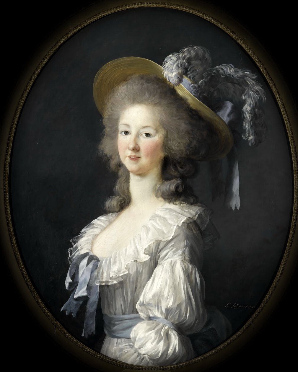 Portrait of Marie Louise of Savoy, Princess of Lamballe by Elisabeth Louise Vigee Lebrun