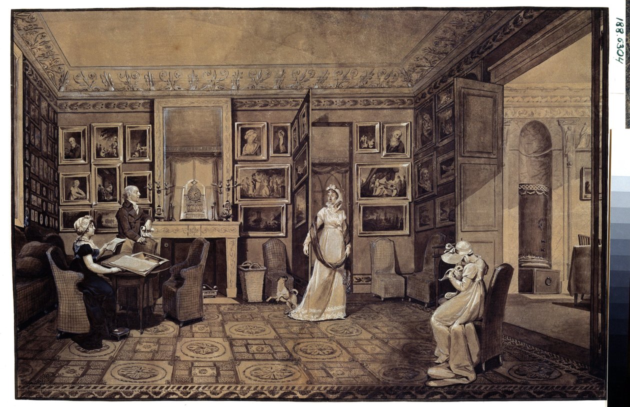 Drawing Room in the Baryatinsky House in Altona by Elisabeth Louise Vigee Lebrun