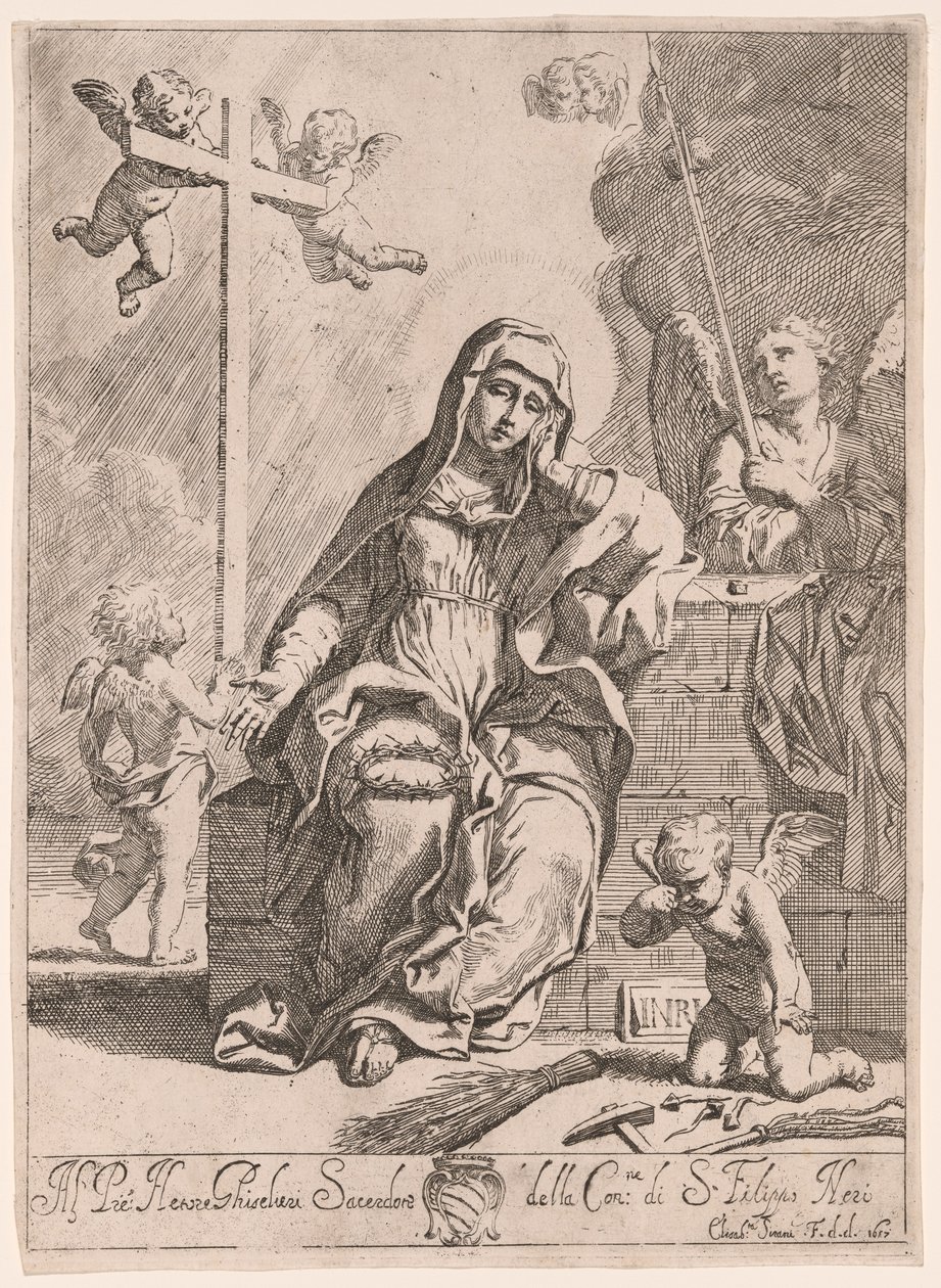 Madonna of Sorrows with Symbols of the Passion by Elisabetta Sirani